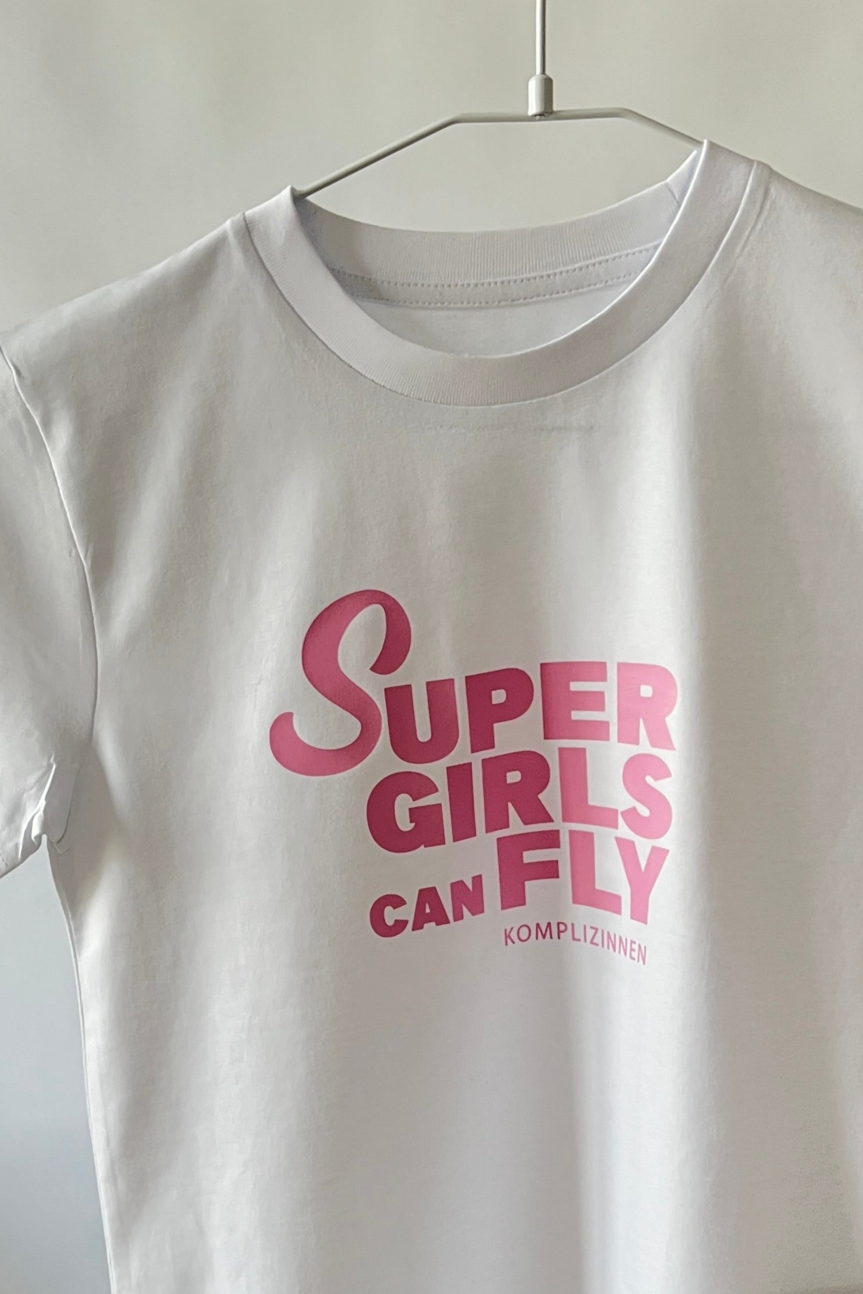 Kids Shirt SUPERGIRLS white/ pink