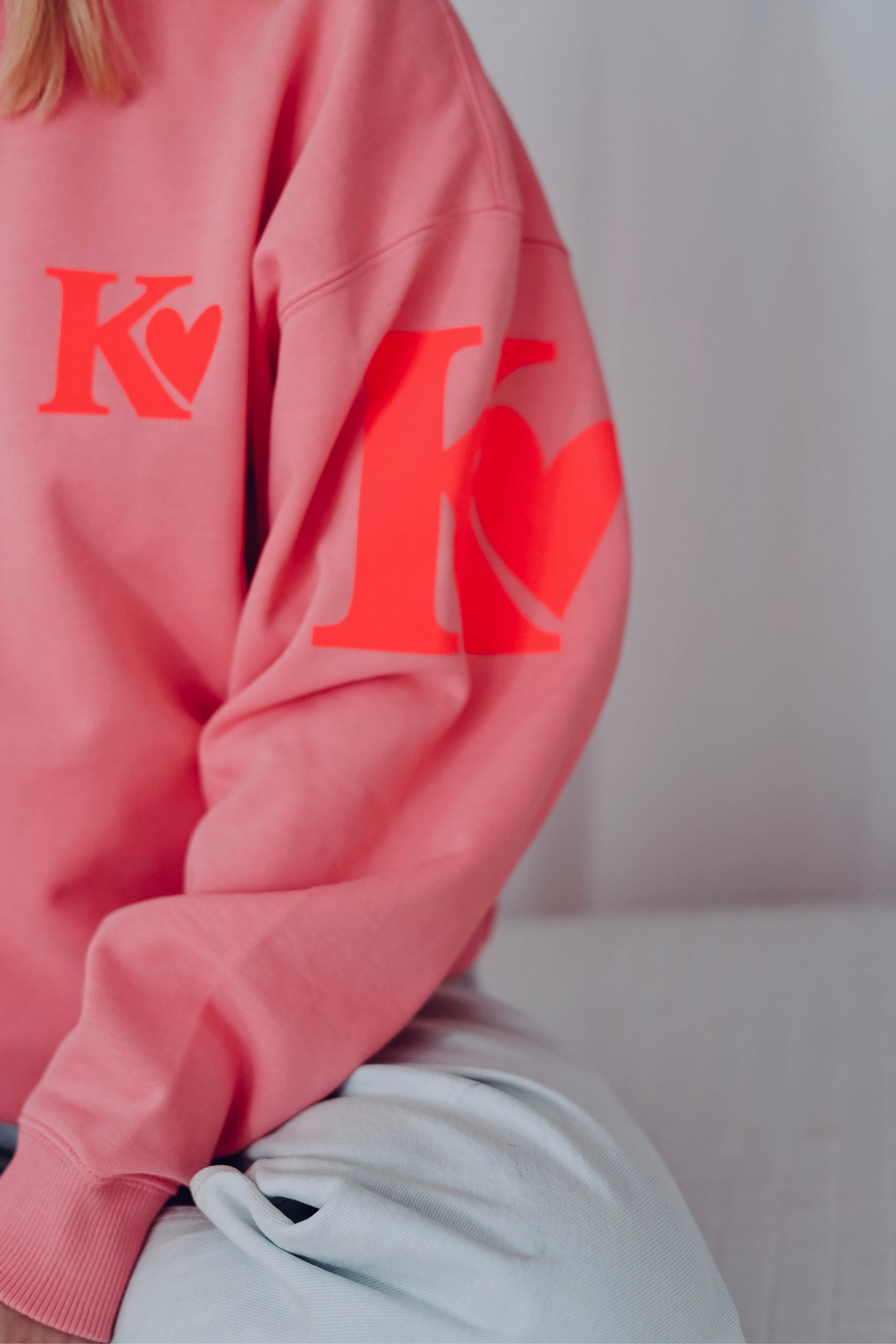 KOMPLIZINNEN STUDIO5 Sweater coral pink LIMITED EDITION