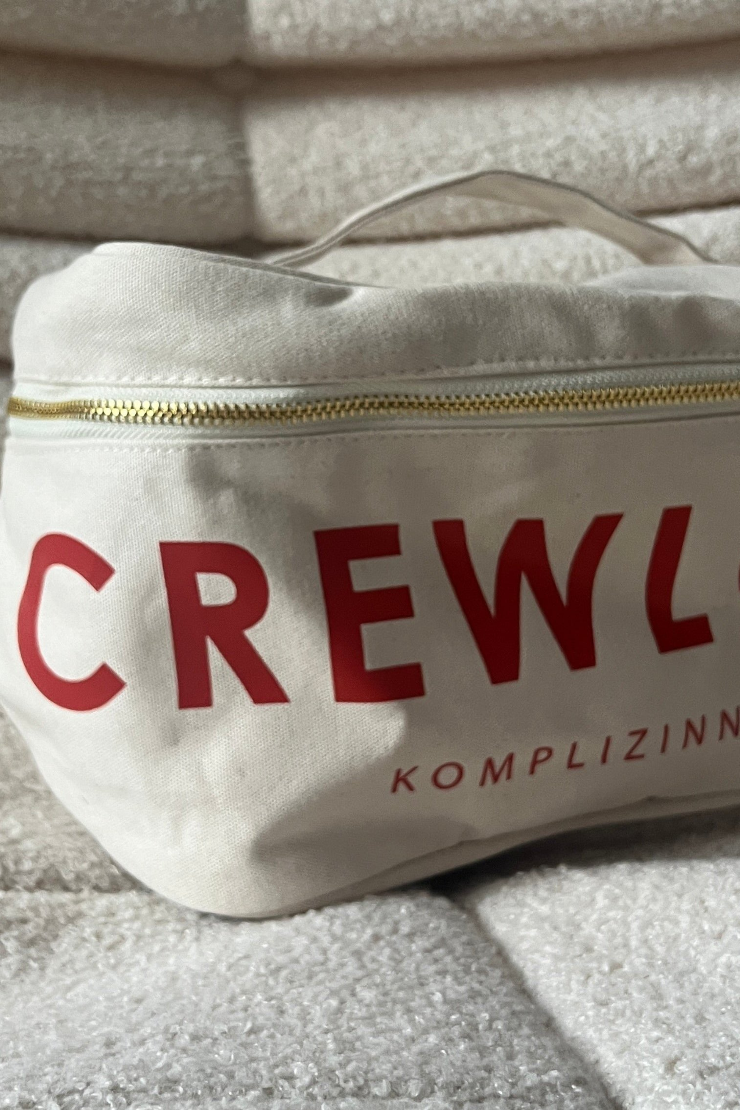 Cosmetic Bag CREWLOVE beige/ red