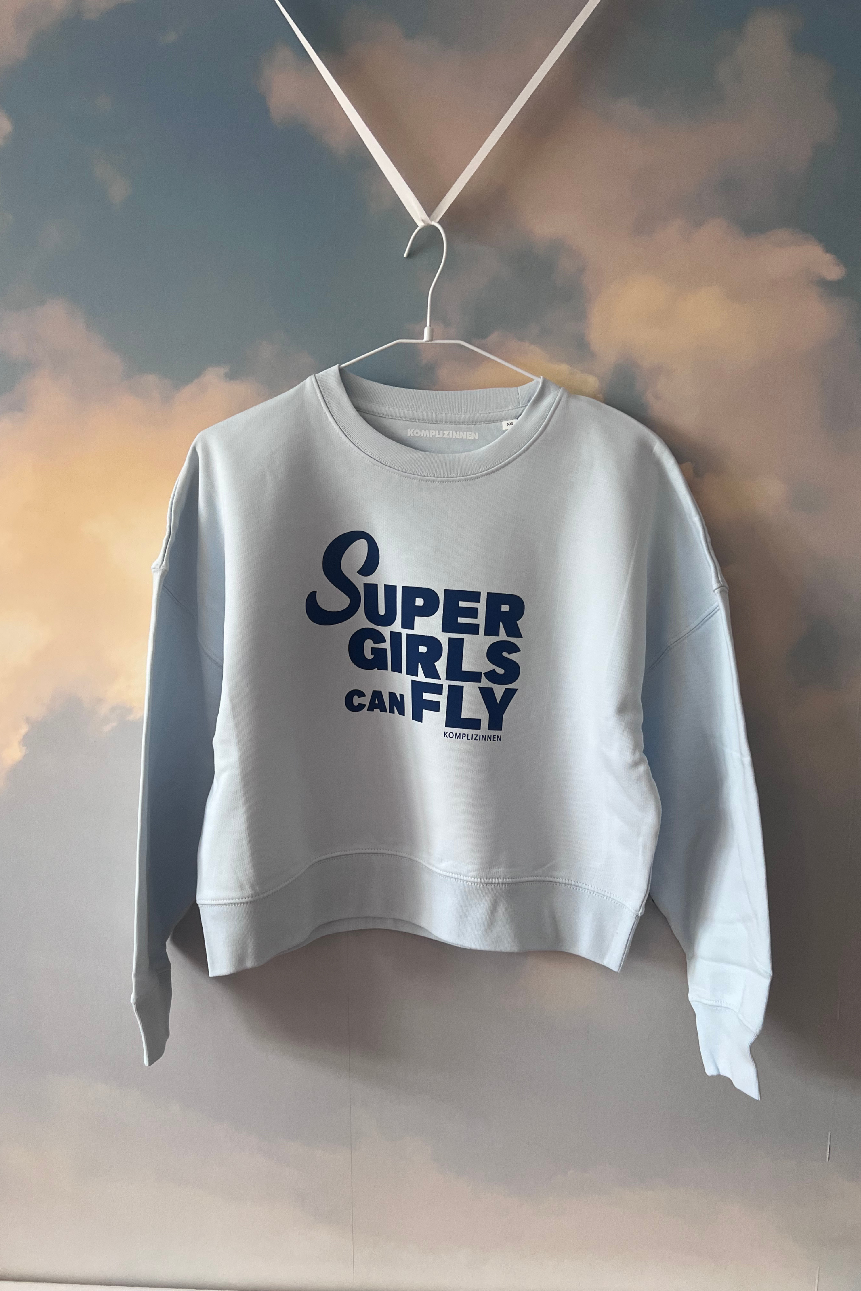 SUPERGIRLS Crop Sweater himmelblau/ denim blue