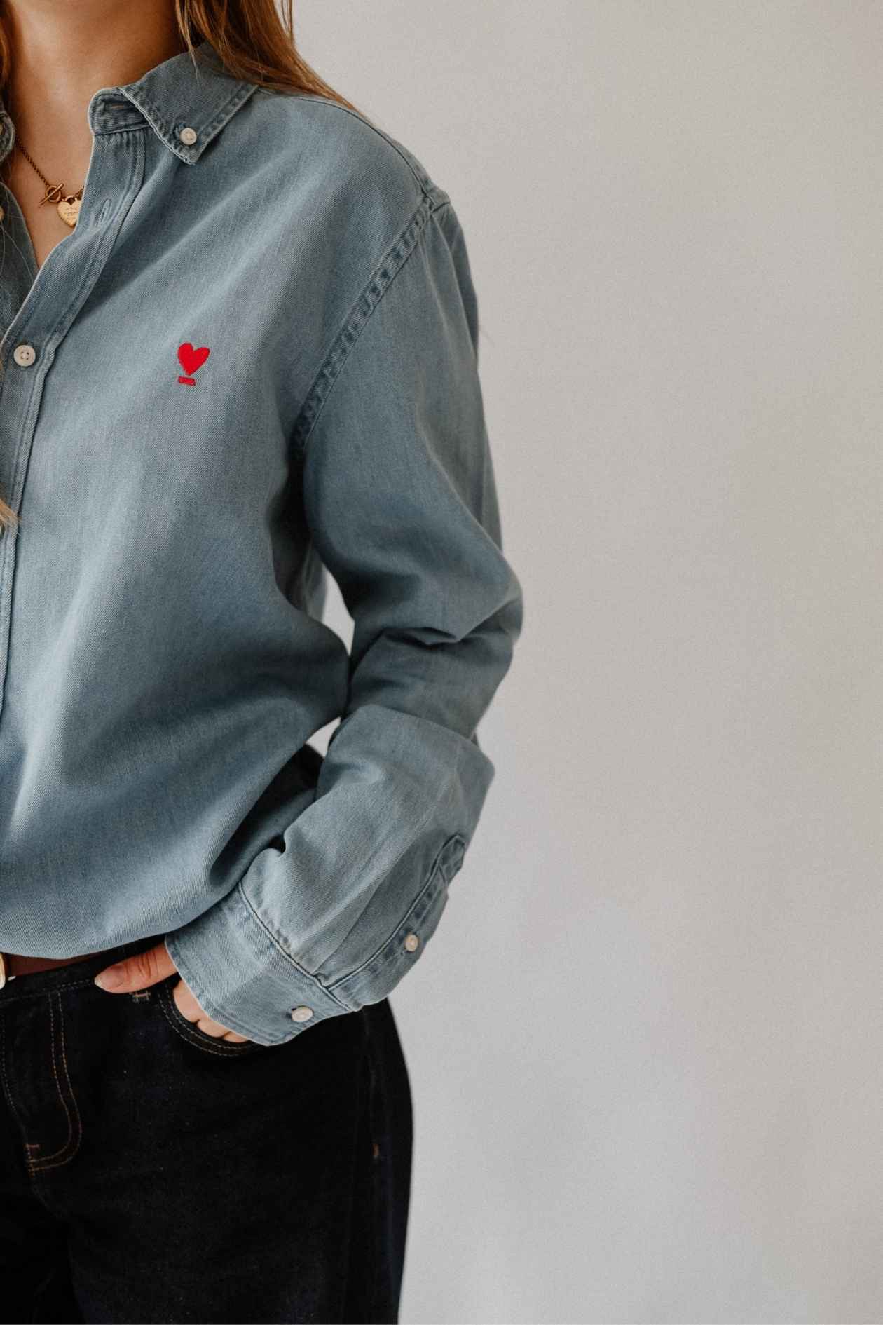 Denim Hemd WE LIFT LOVE