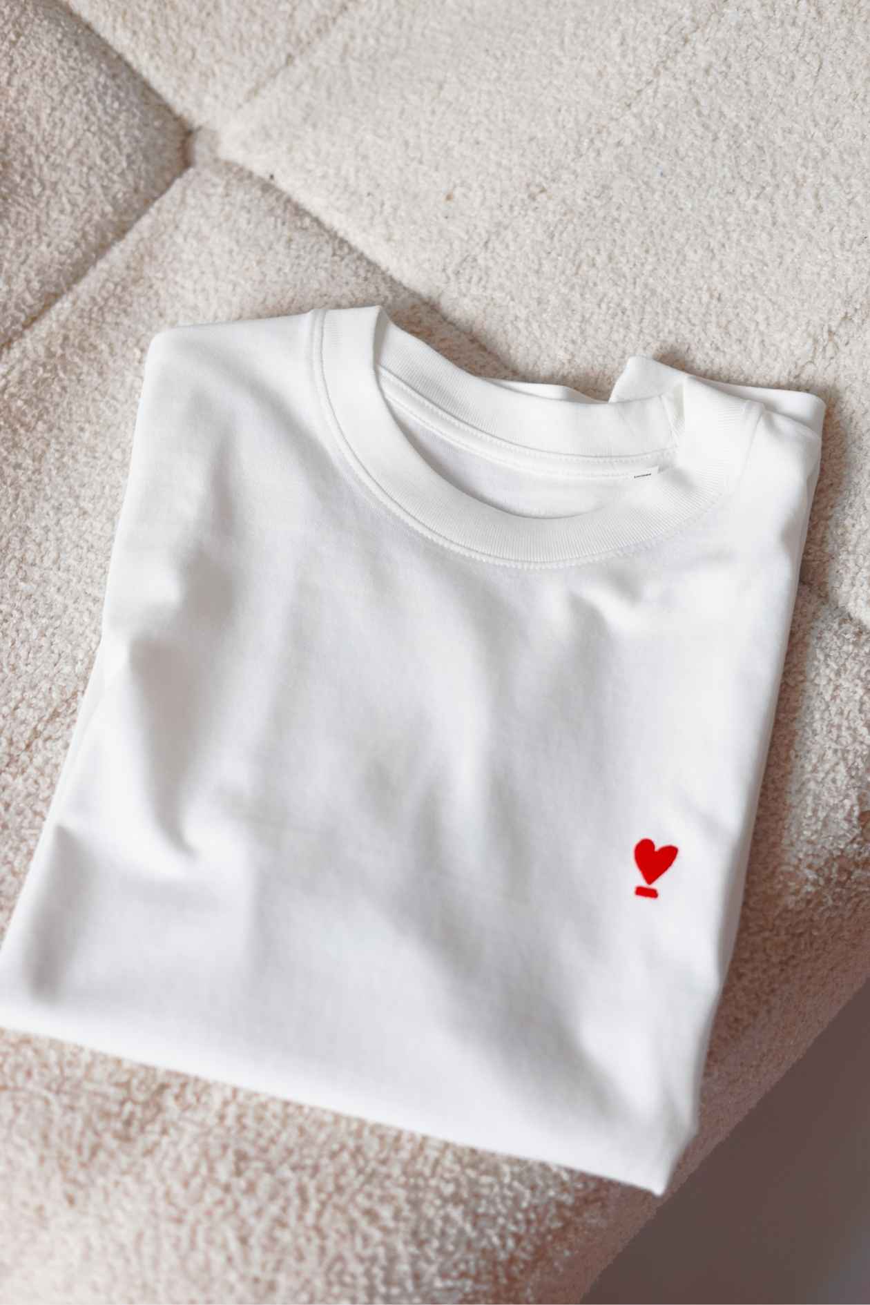 Shirt WE LIFT LOVE off-white/ red