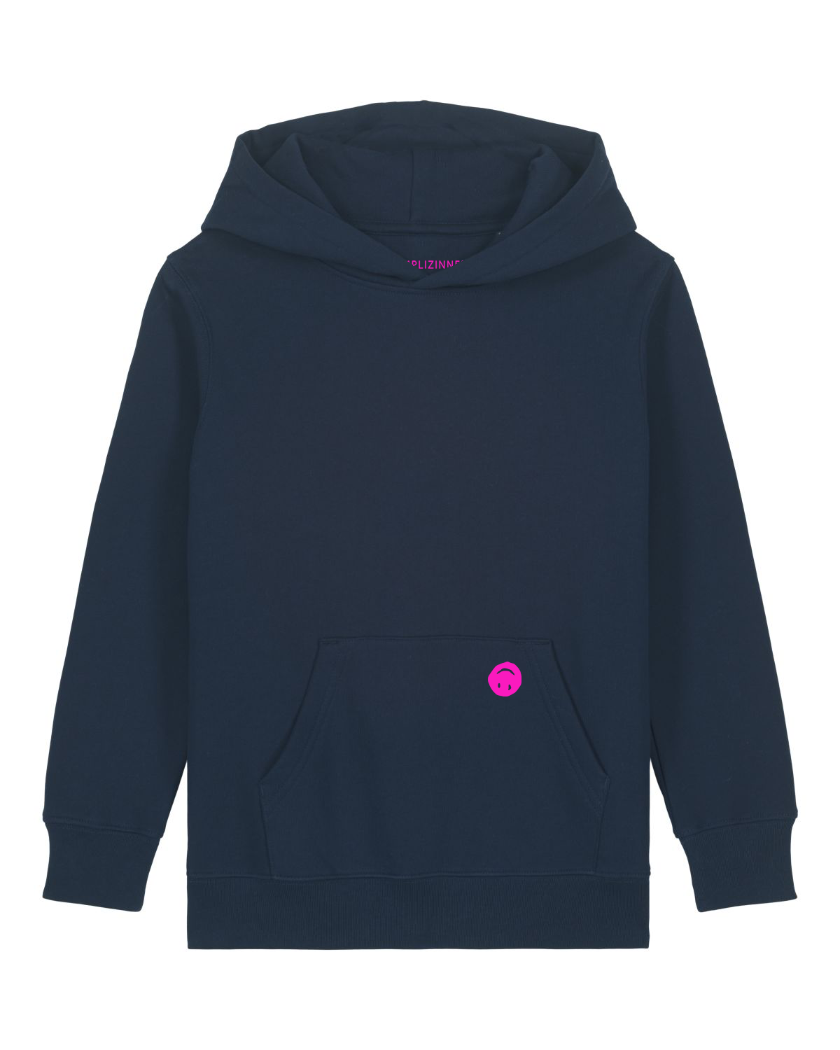 SMILEY Hoodie Kids navy/ neon pink