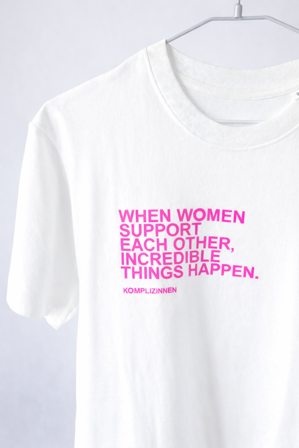 Shirt WOMEN white/ neon pink