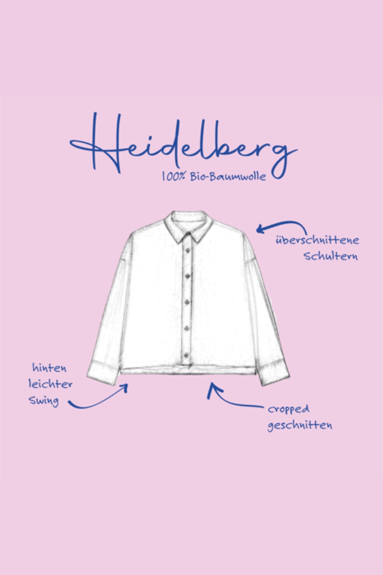 Bluse Crop JOIN THE GANG white/ rosé