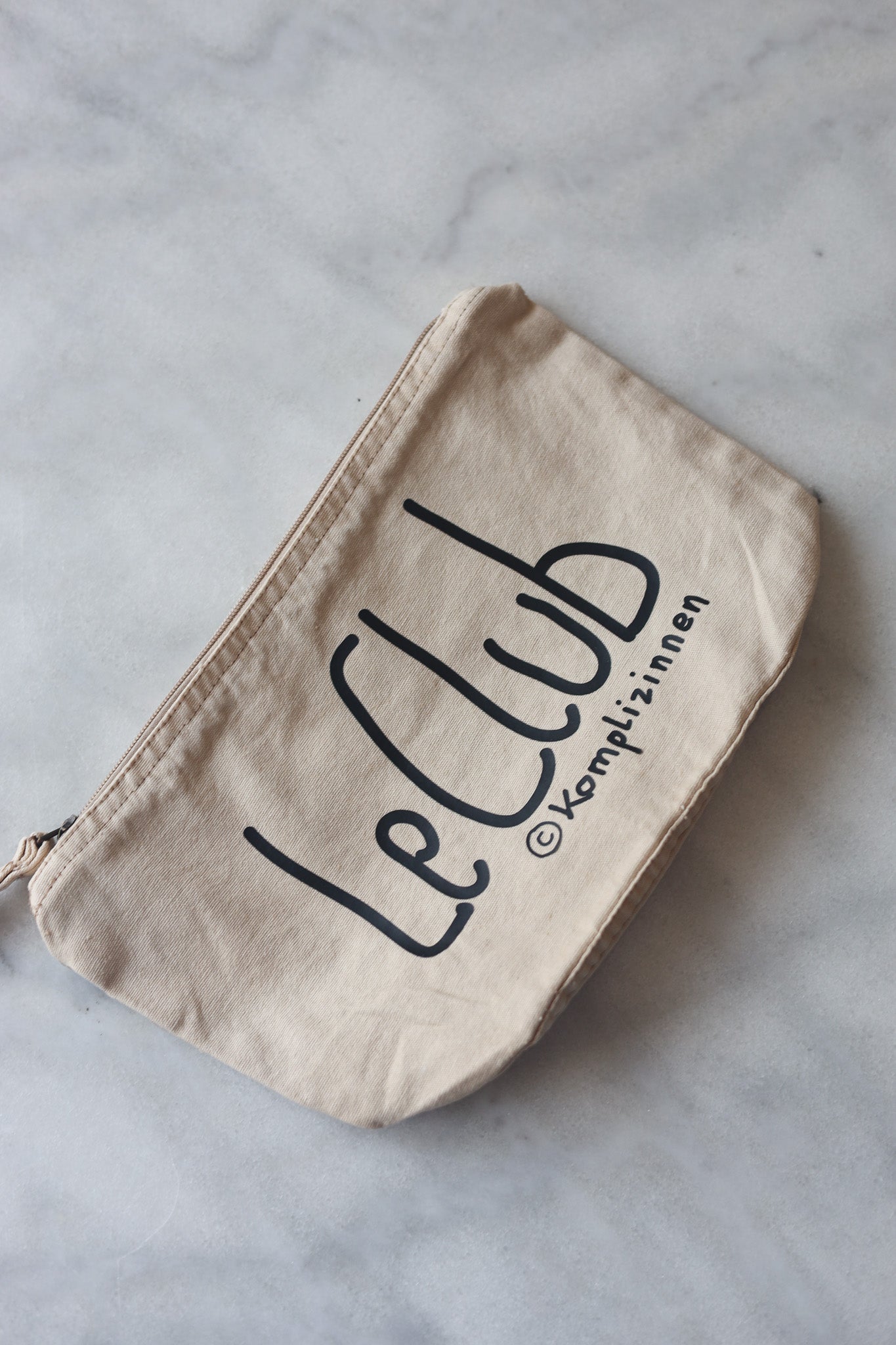 Pouchette LE CLUB beige/ black