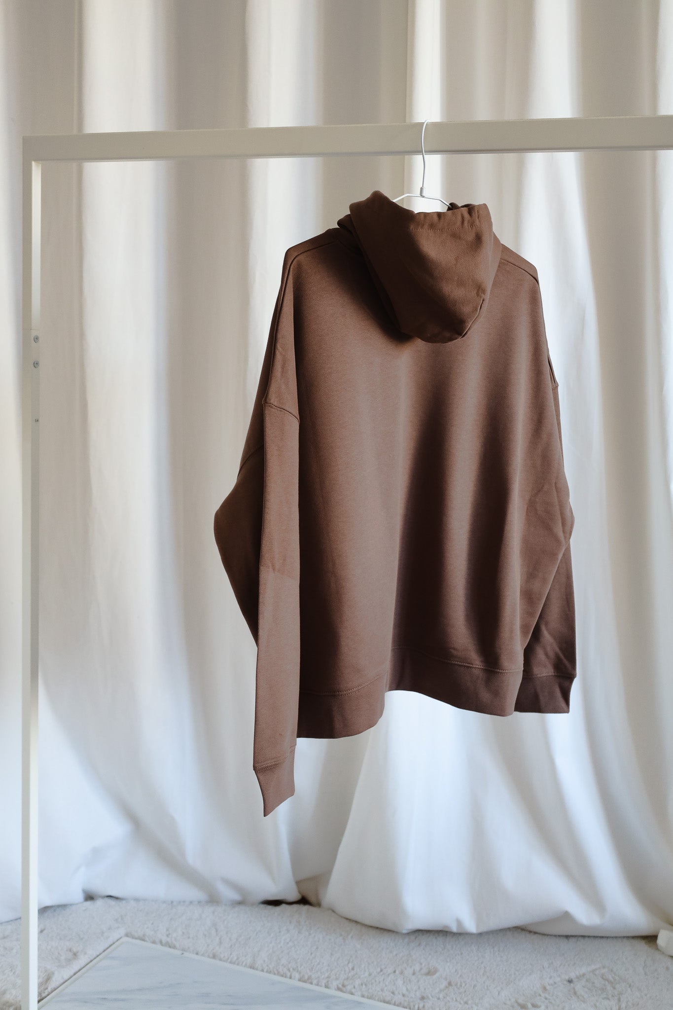 Hoodie Crop KOMPLIZINNEN Logo brown