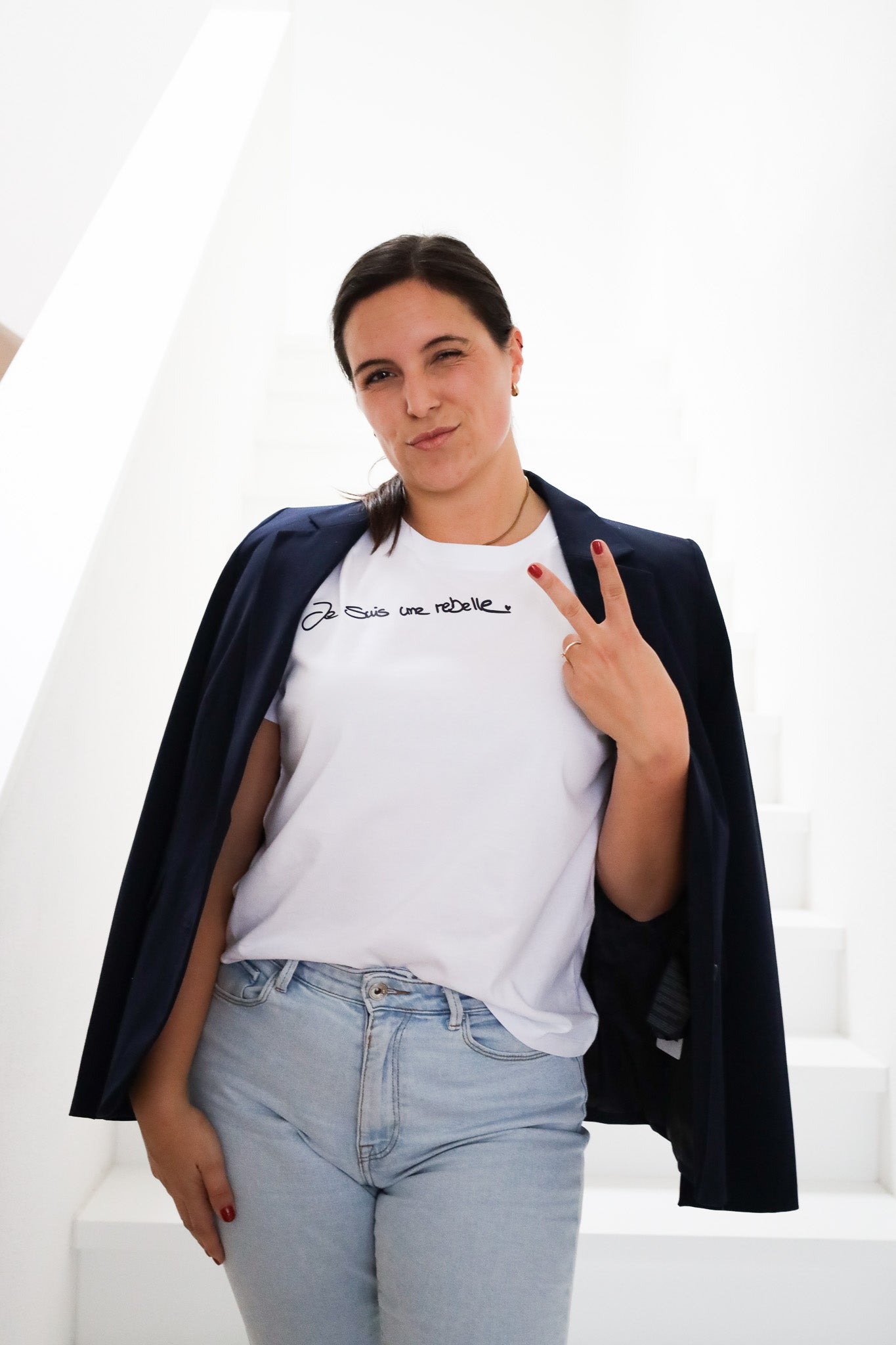 Shirt UNE REBELLE white/ black