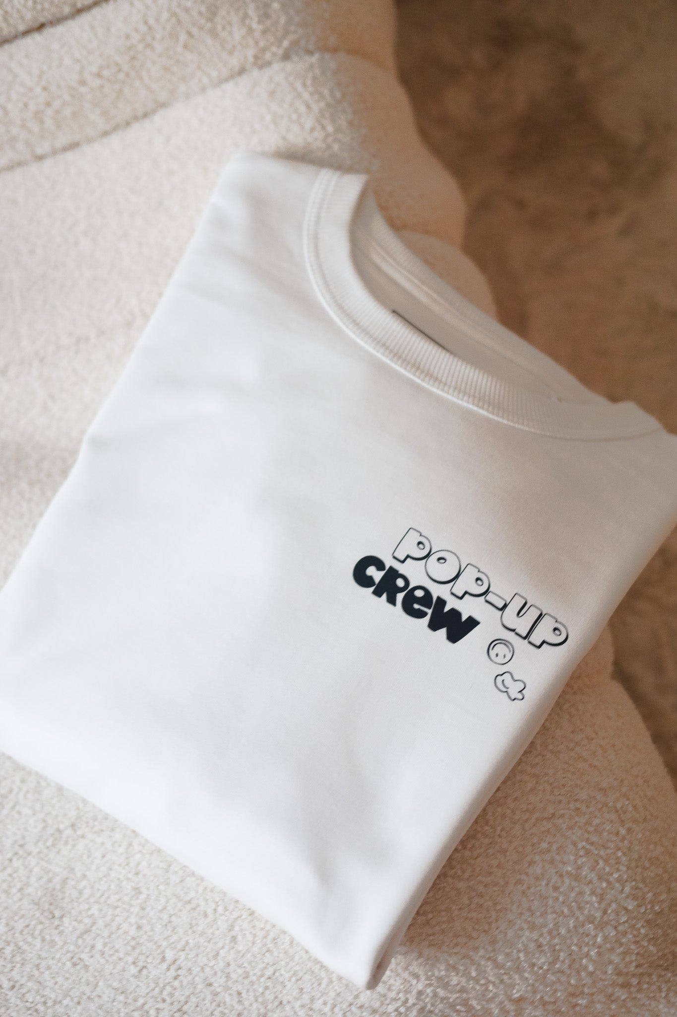 POP-UP CREW Sweater beige