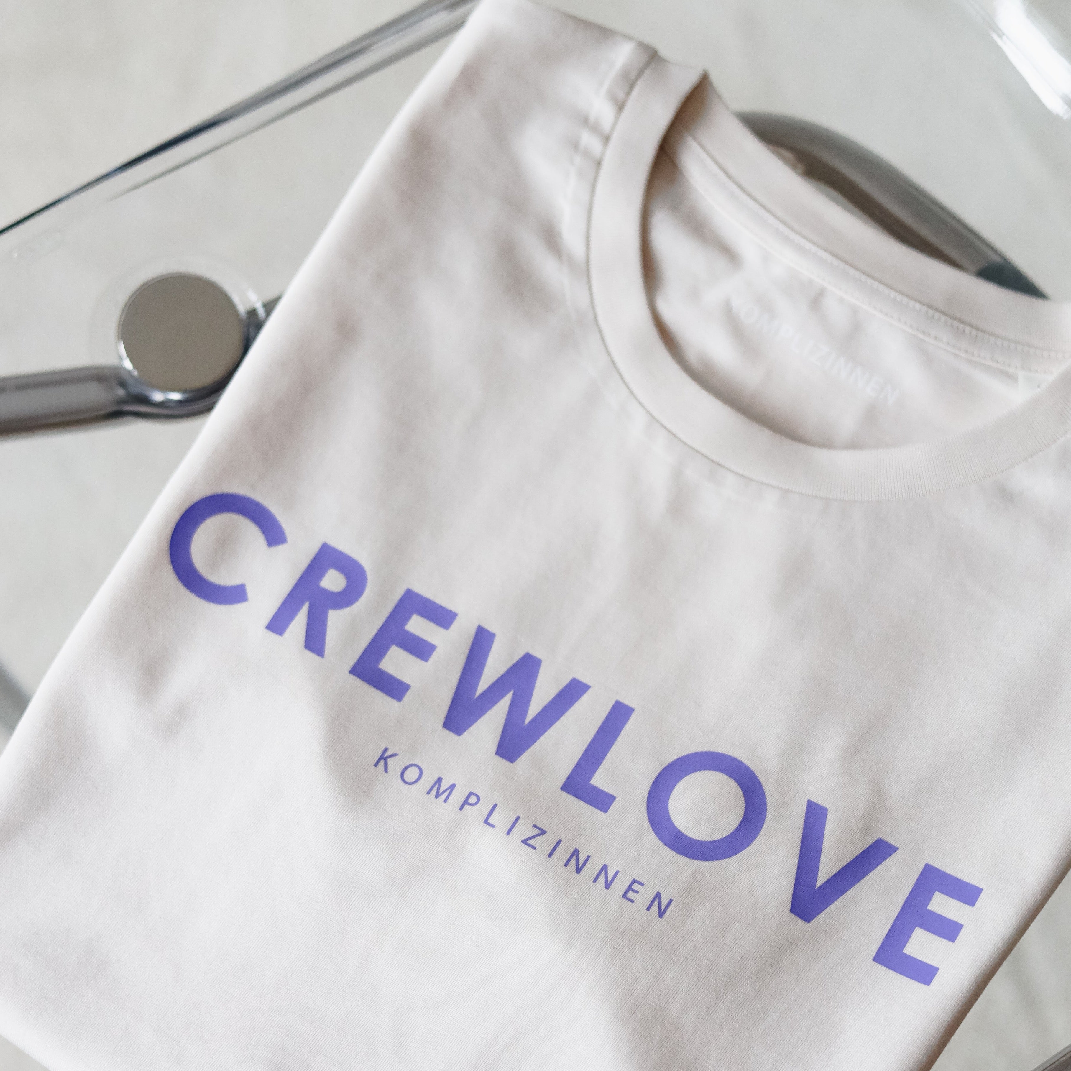 CREWLOVE Shirt offwhite/ flieder