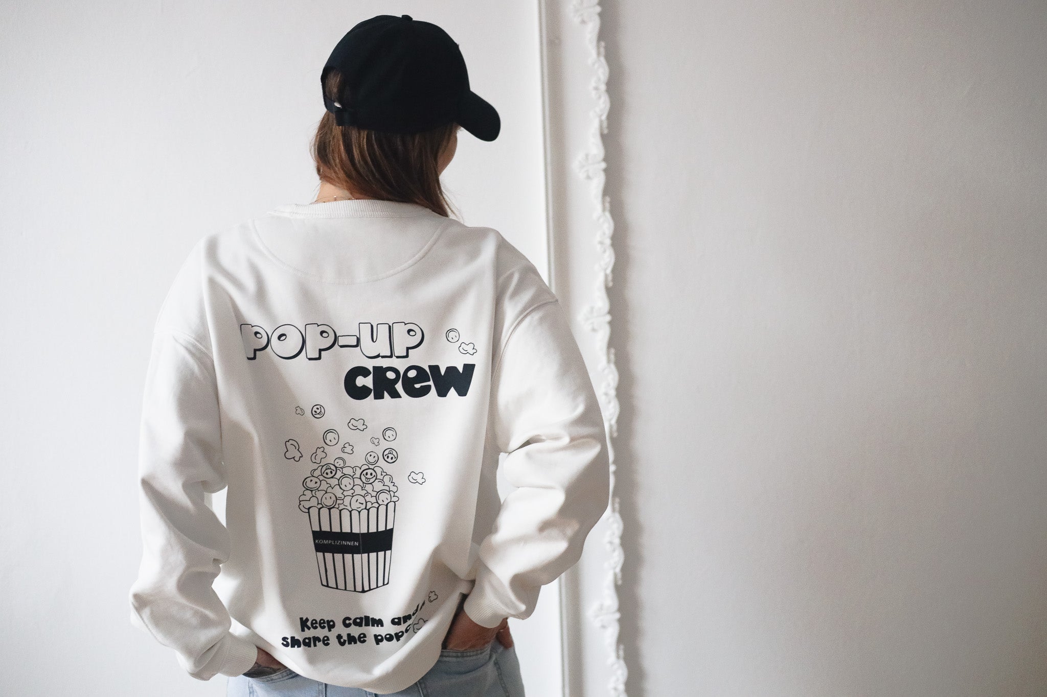 POP-UP CREW Sweater beige