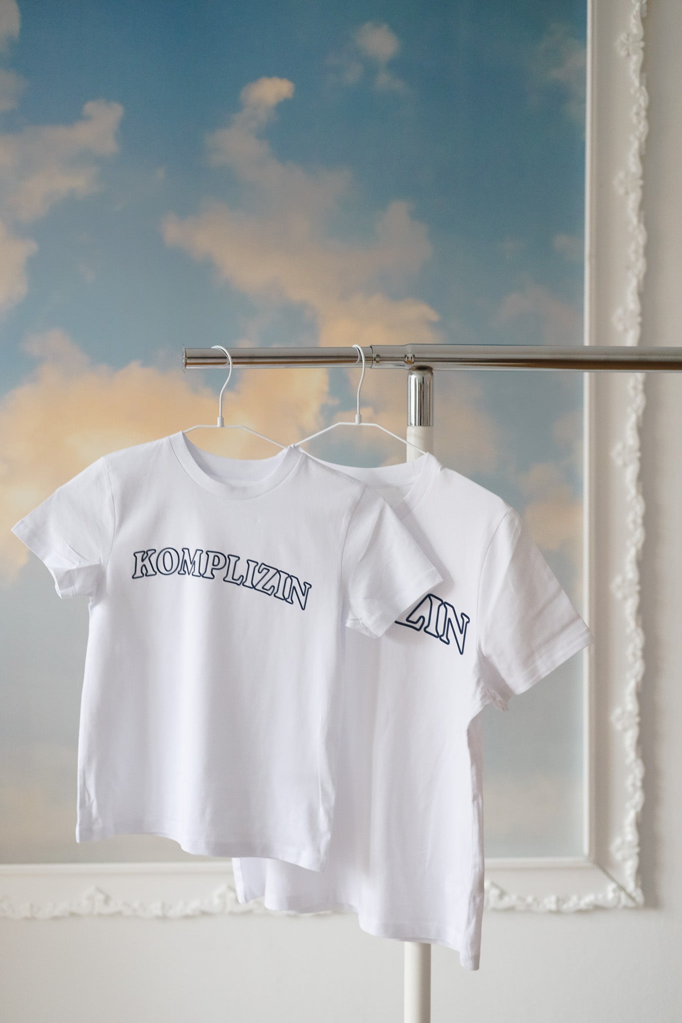 KOMPLIZIN Shirt white/ navy