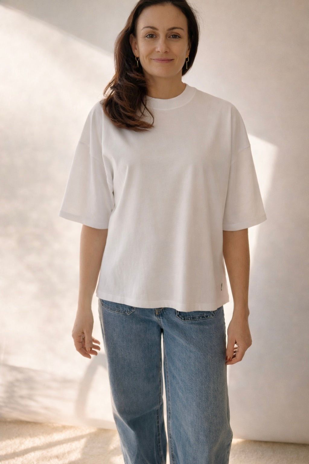 Oversized Shirt GIRLS, WE ARE RICH white/ blue