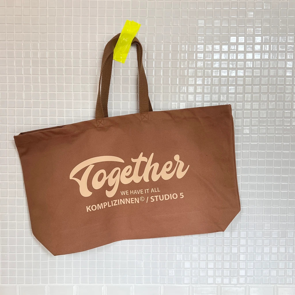 TOGETHER we have it all XXL Canvas Bag caramel