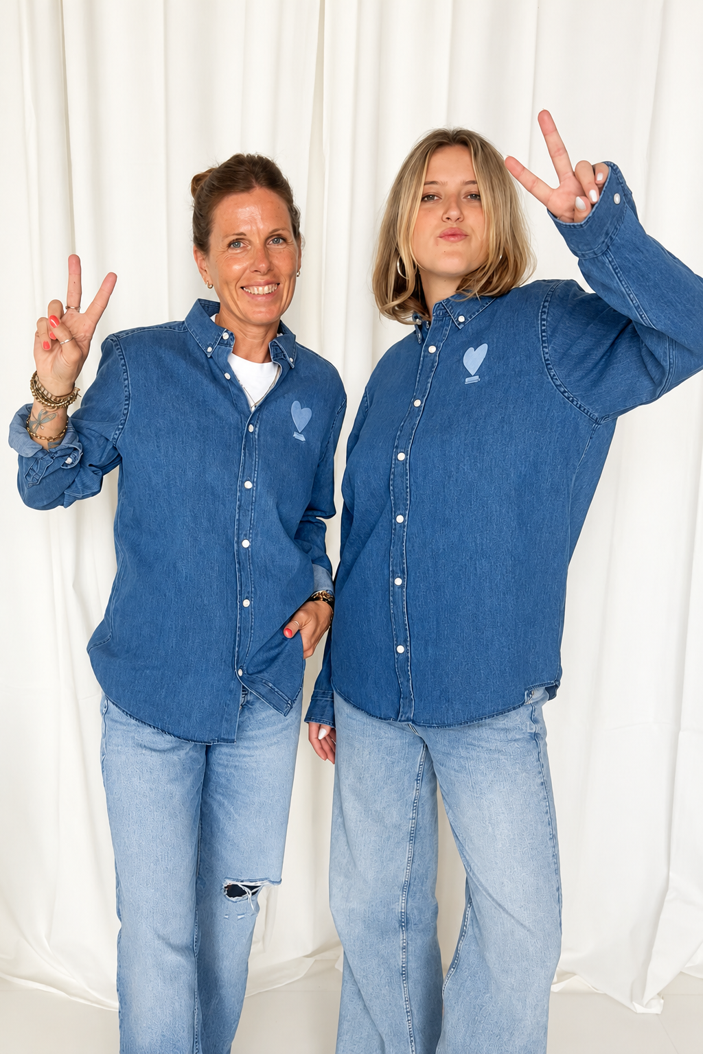 Denim Hemd WE LIFT LOVE