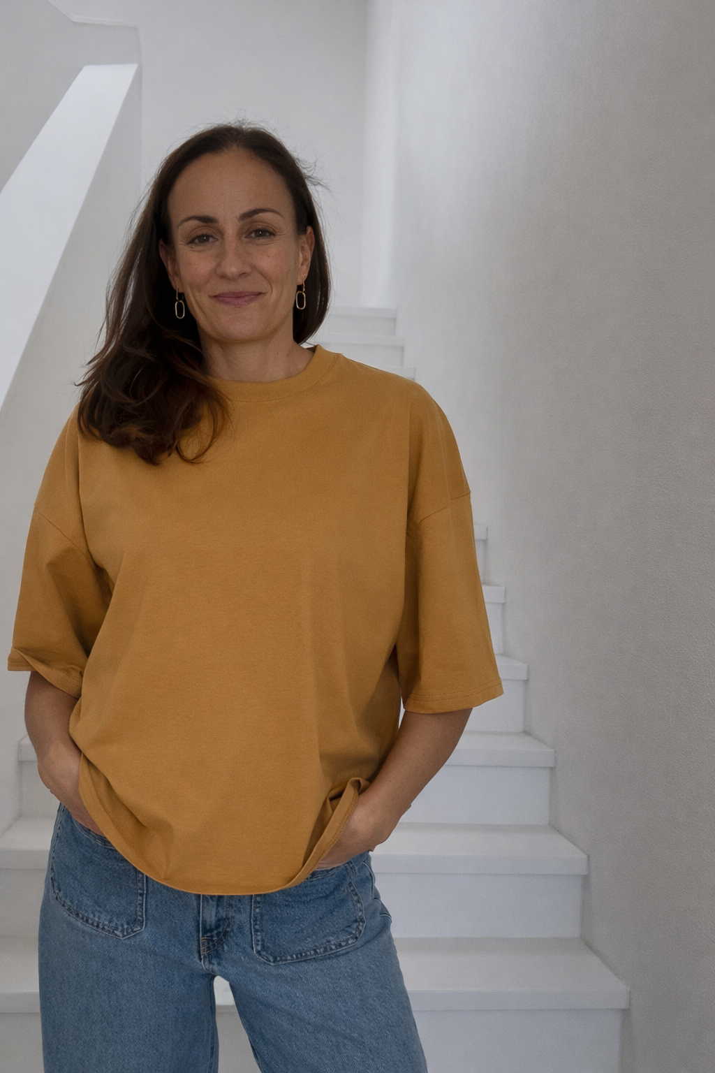 Shirt UNE REBELLE ocker/ neon pink NEUER SCHNITT