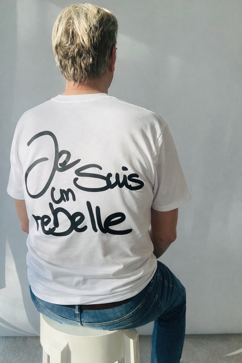 Shirt Männer UN REBELLE white/ black