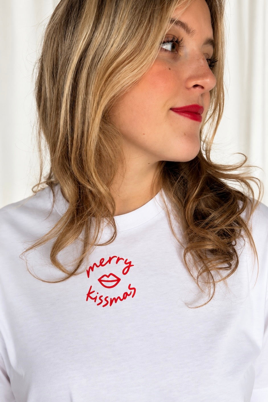 Shirt KISS-MAS white/ red