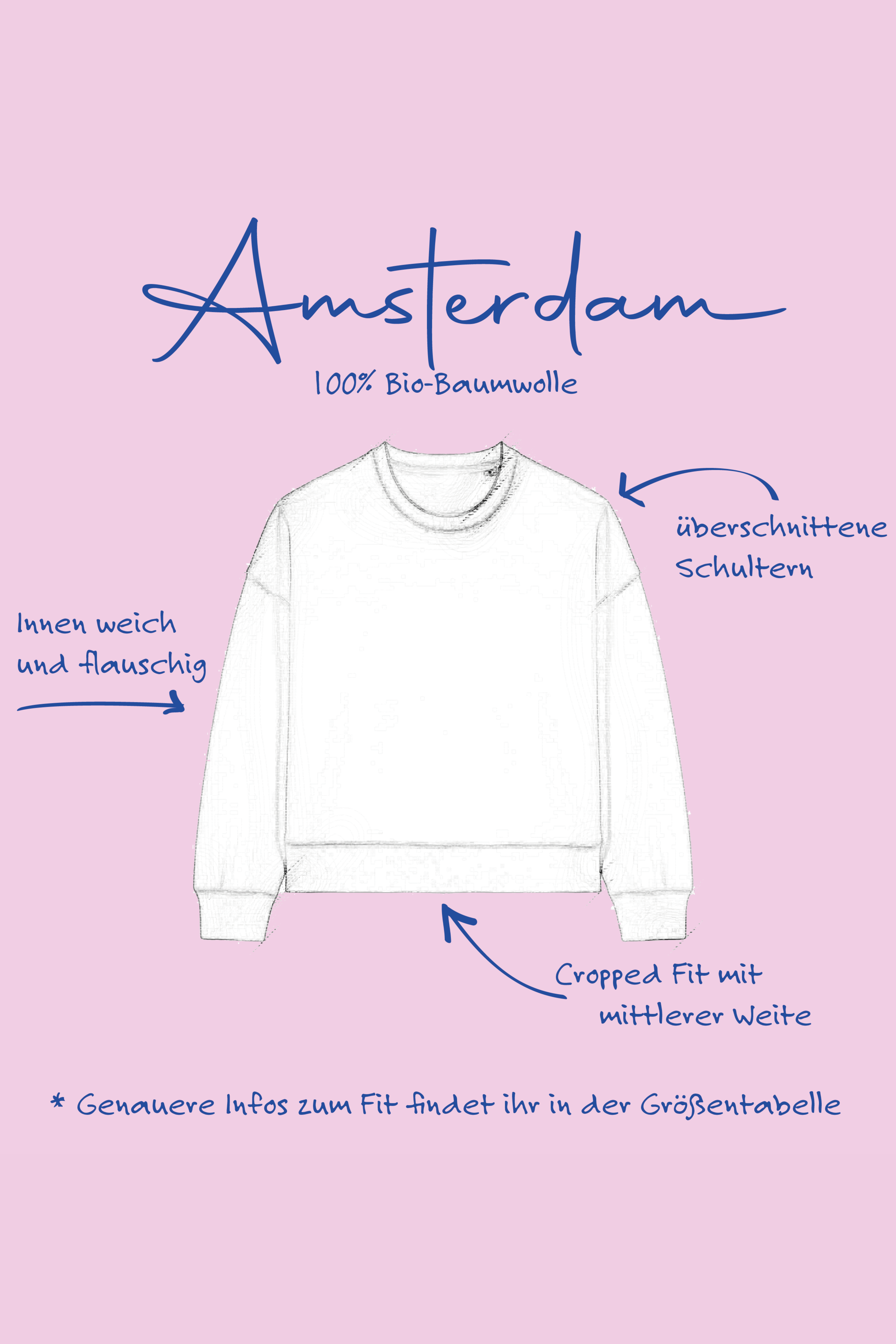 SUPERGIRLS Crop Sweater himmelblau/ denim blue