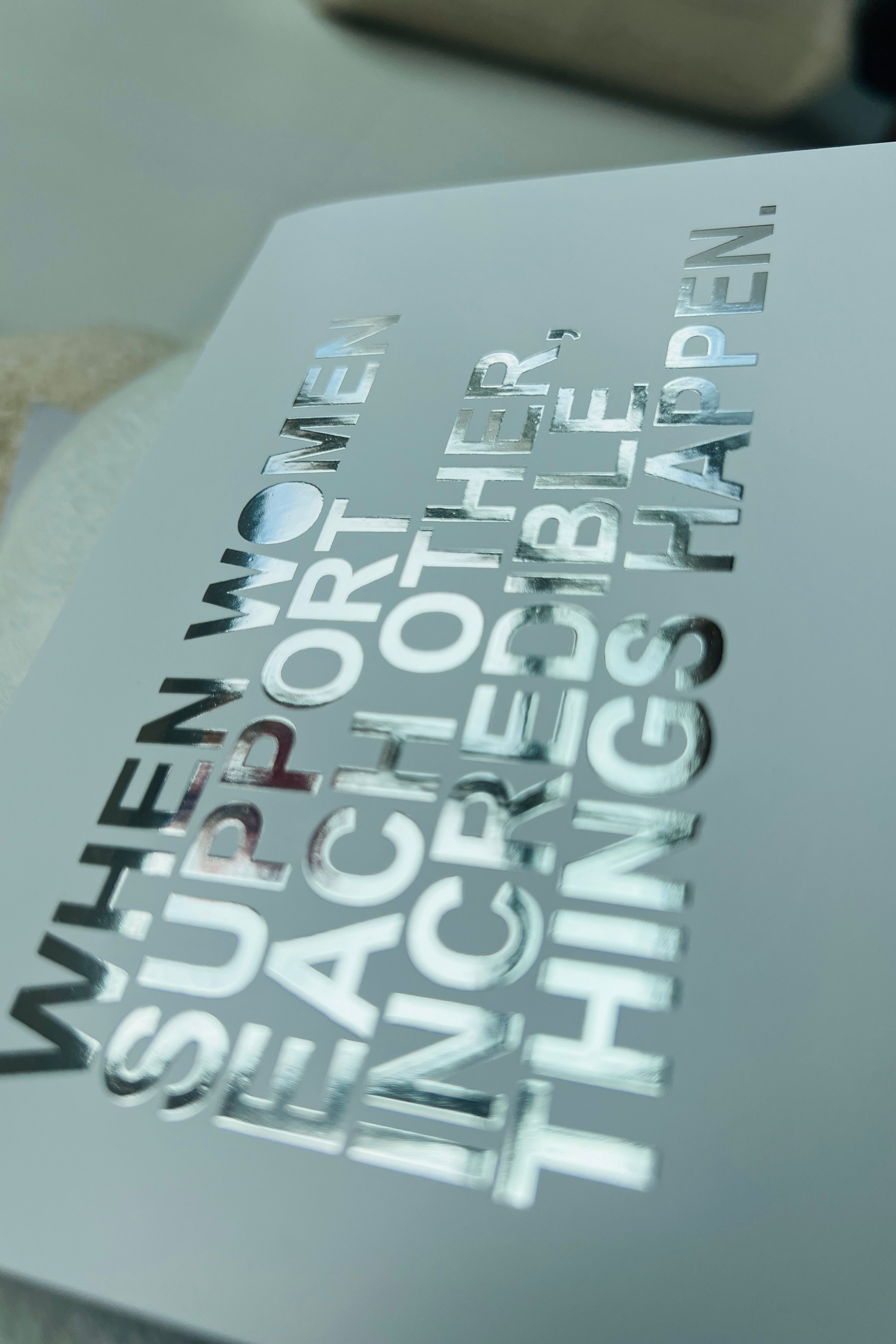 Karte WOMEN silber