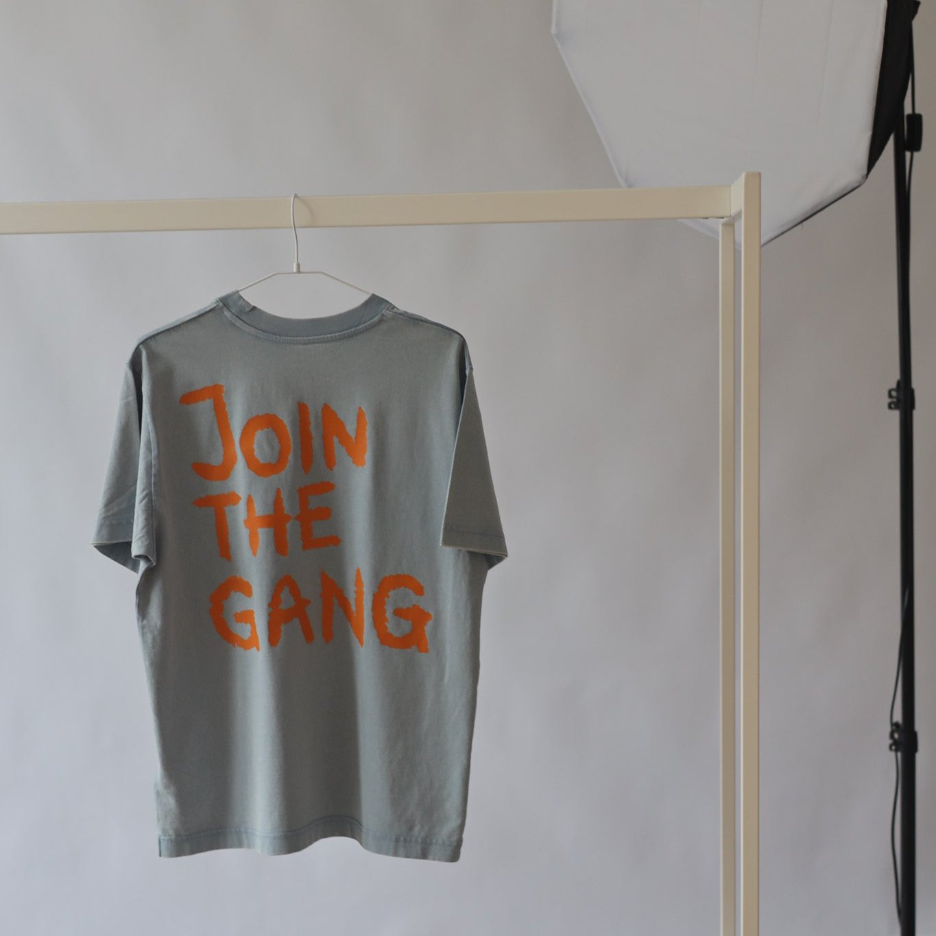 JOIN THE GANG Shirt vintage blue/ toffee