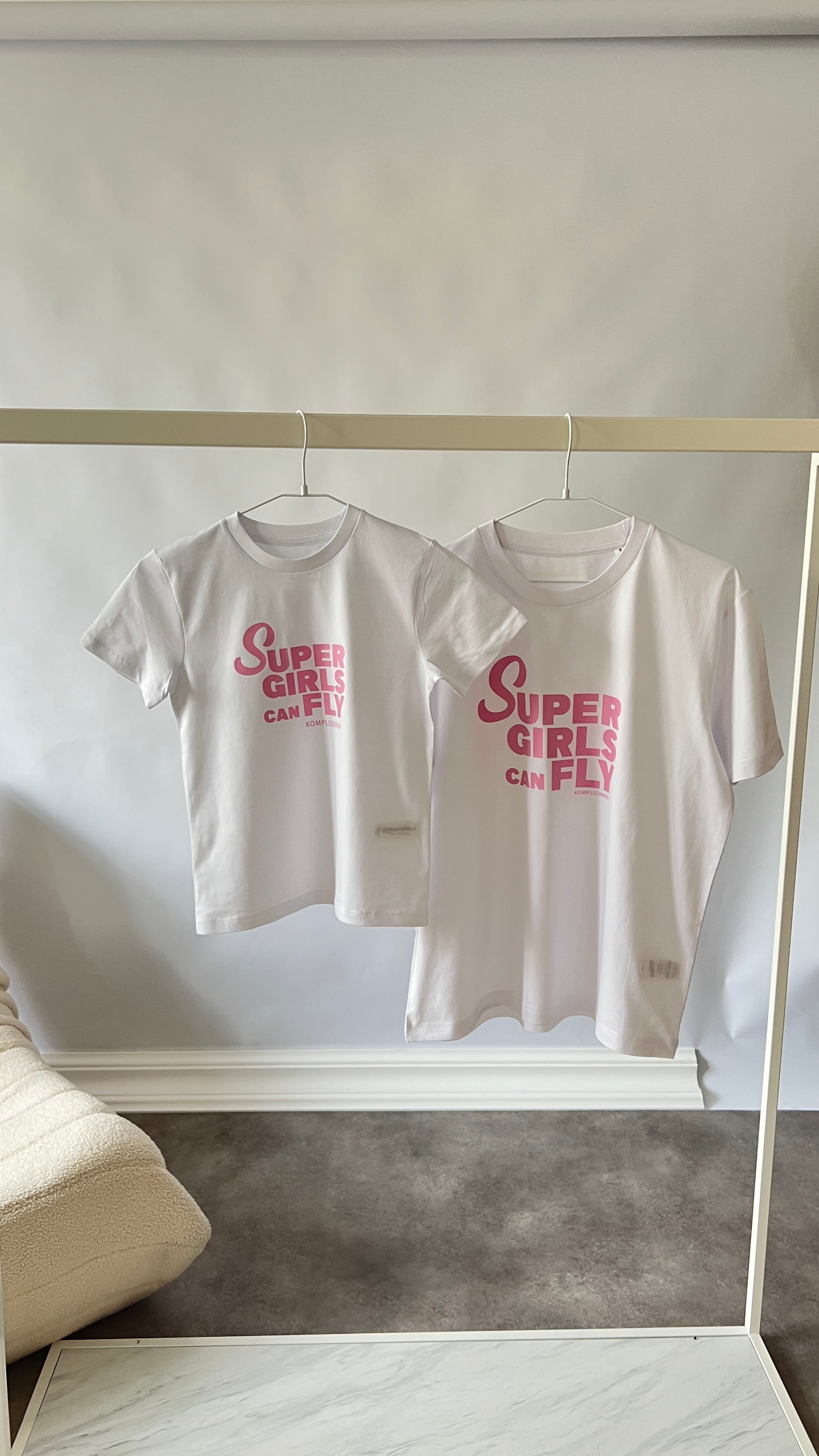 SUPERGIRLS Shirt weiß/ rosa