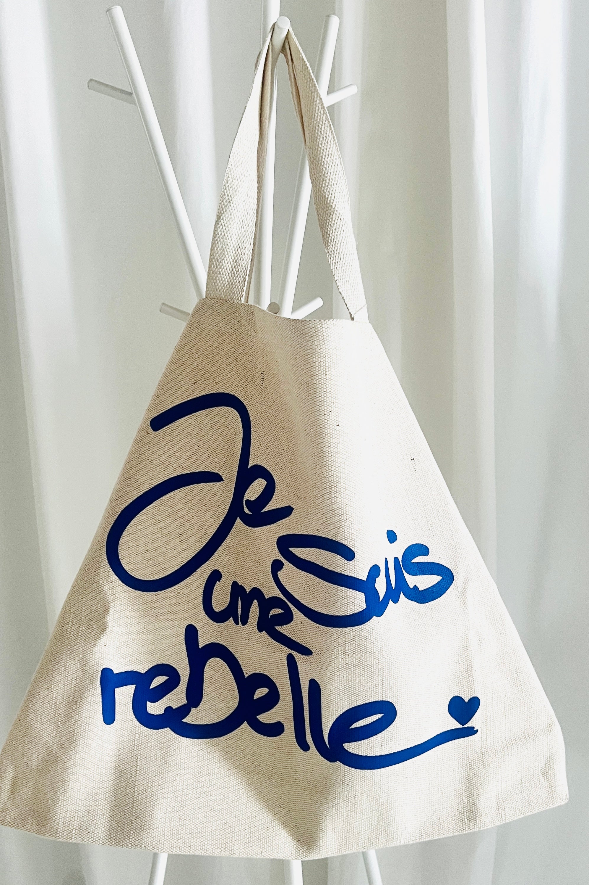 Shopper XL JE SUIS UNE REBELLE blue