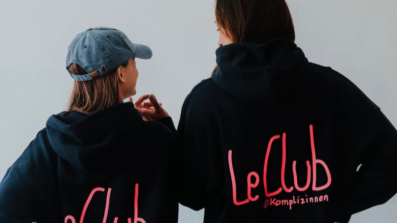 Le Club Hoodie Crop navy/ neon pink