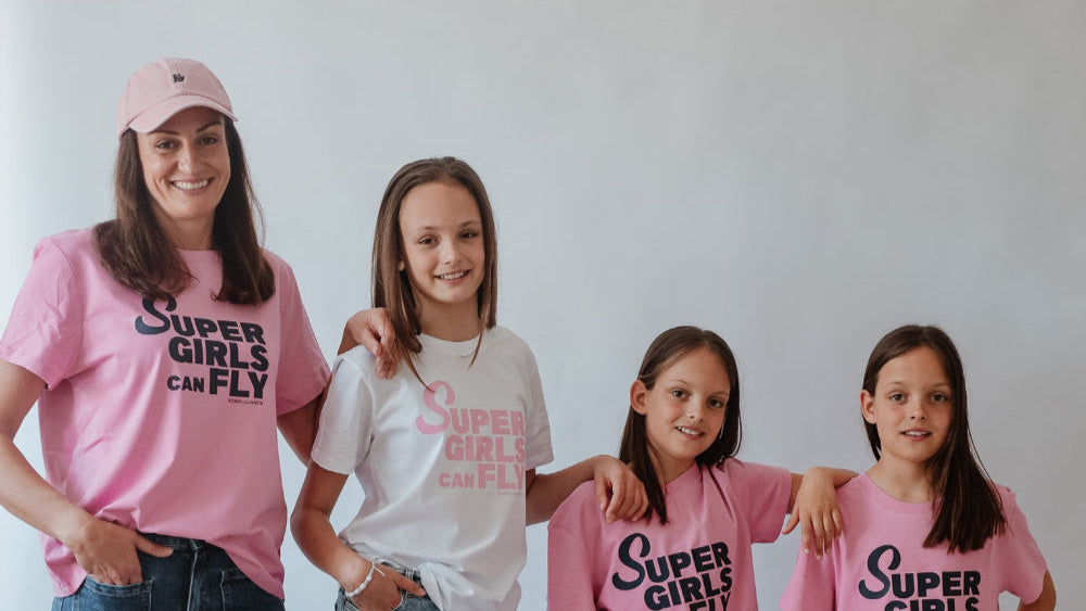 Shirt SUPERGIRL bubble pink/ navy
