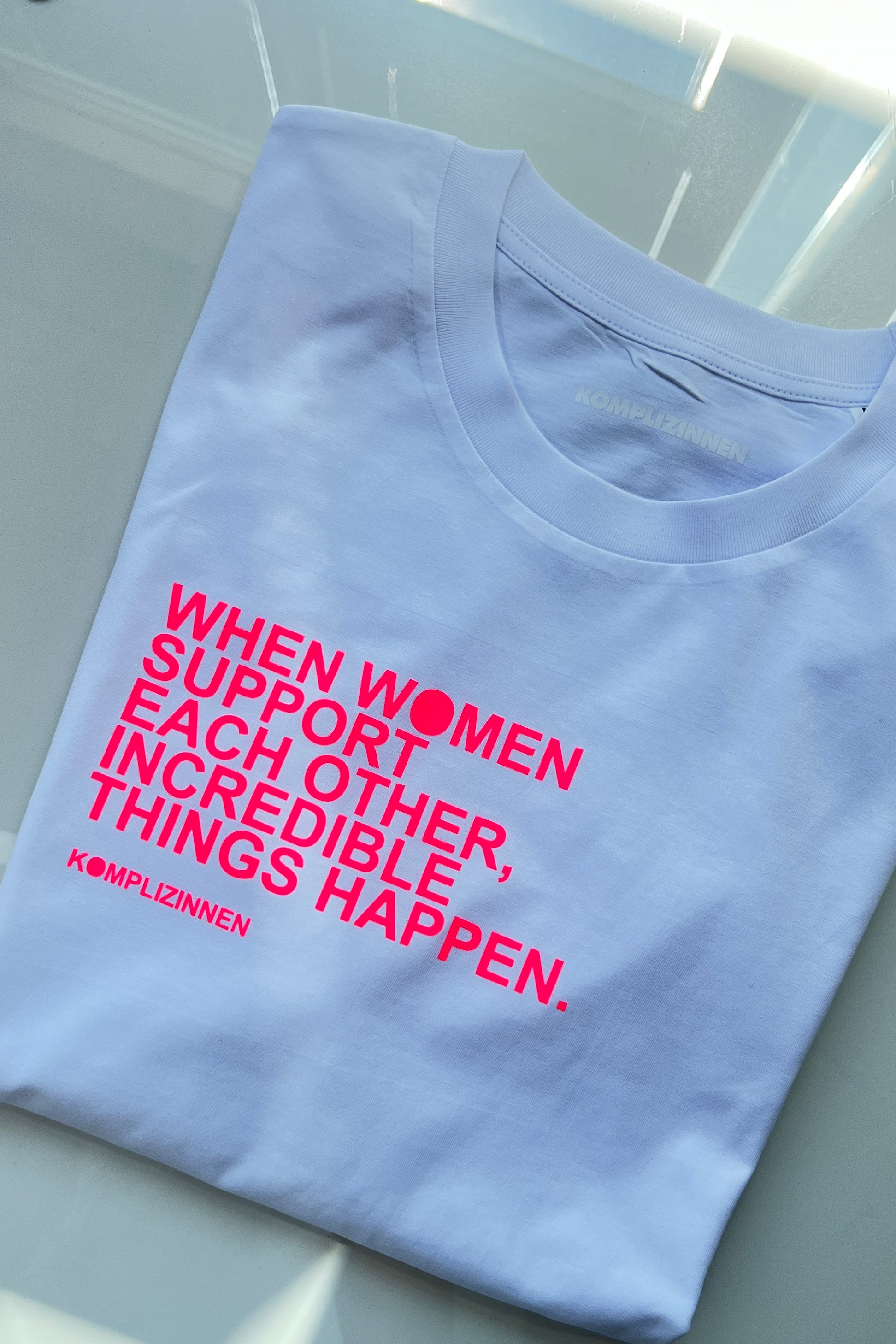 Shirt WOMEN white/ neon pink