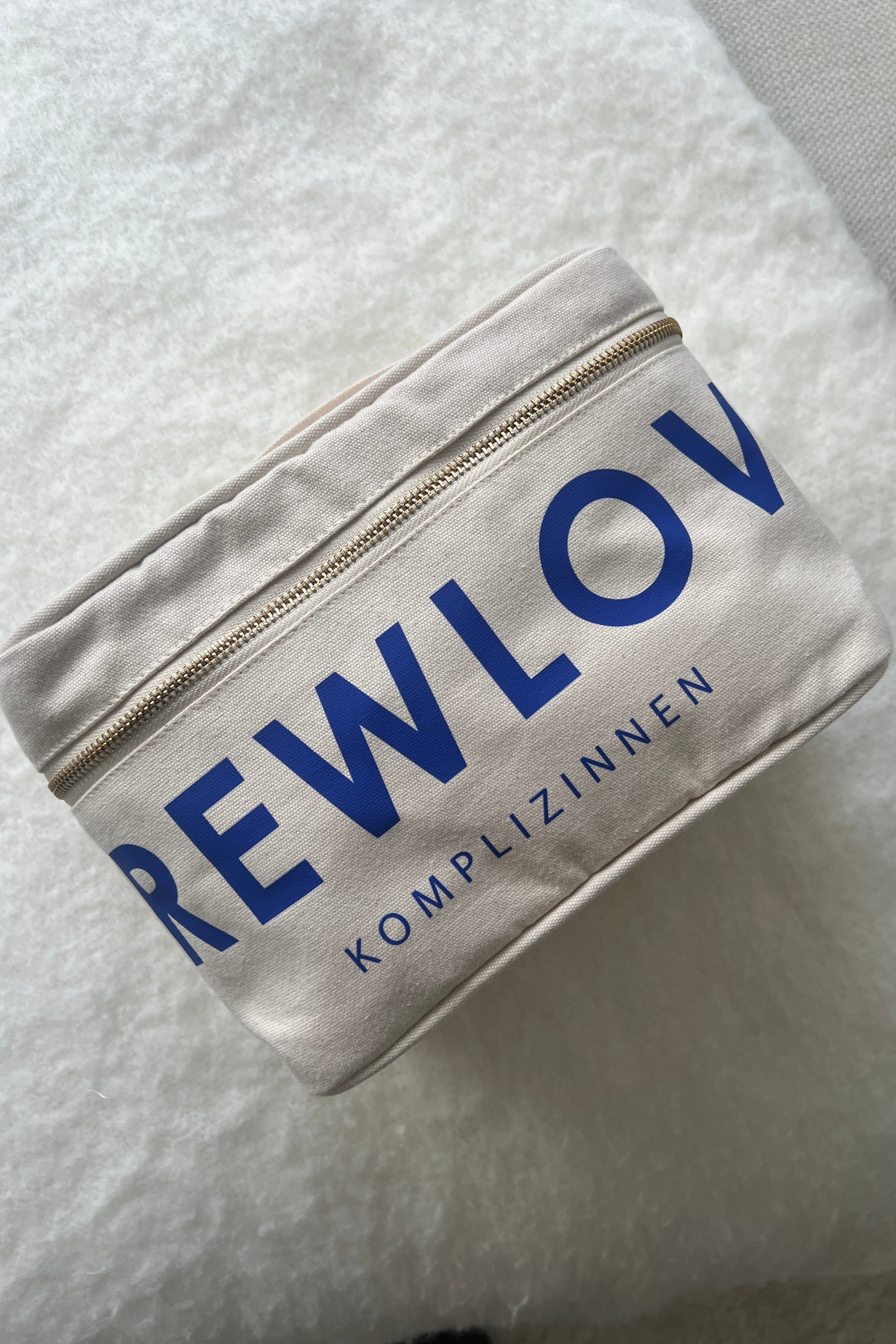 Cosmetic Bag CREWLOVE  beige/ blue