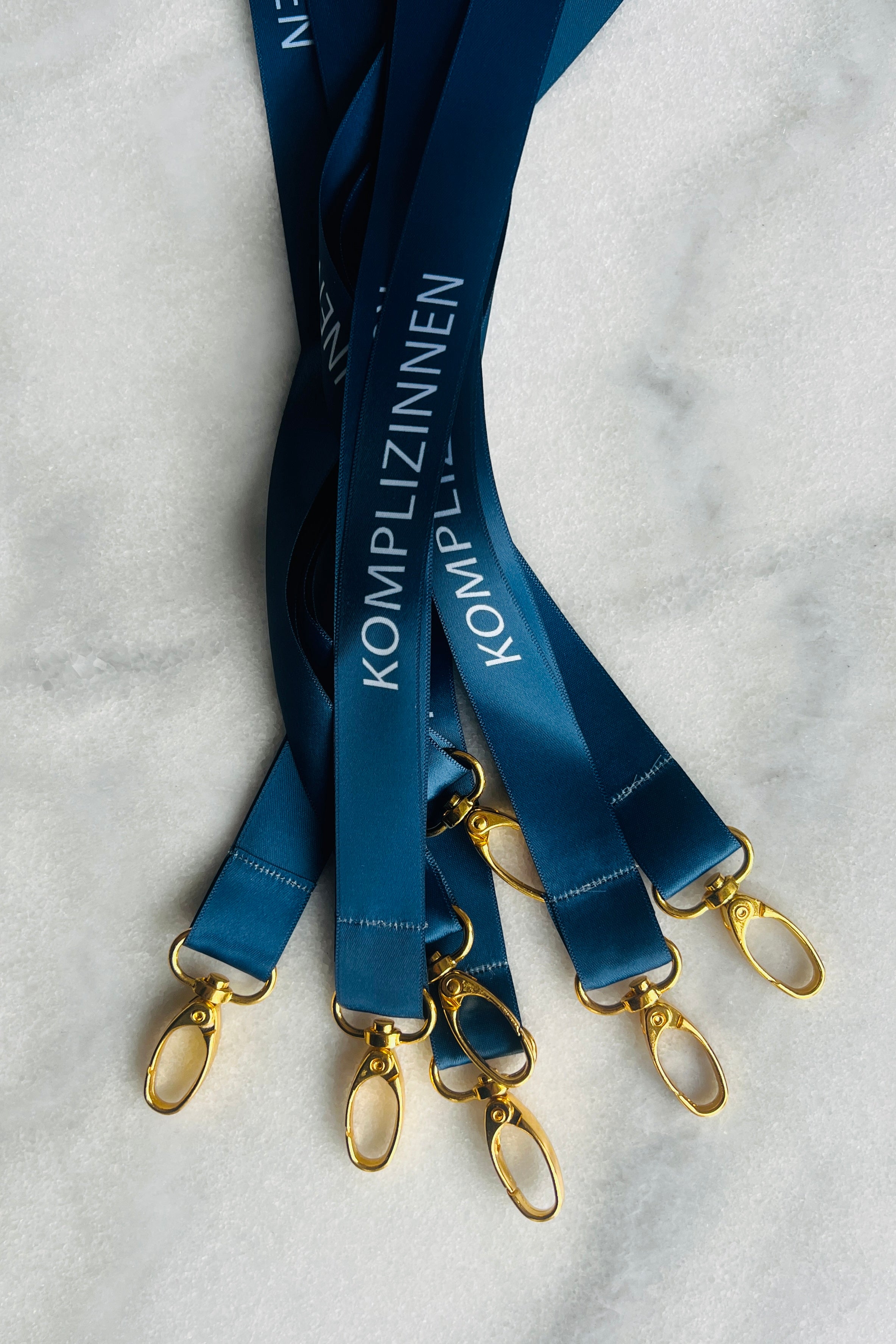 Lanyard dark denim-blue/ white