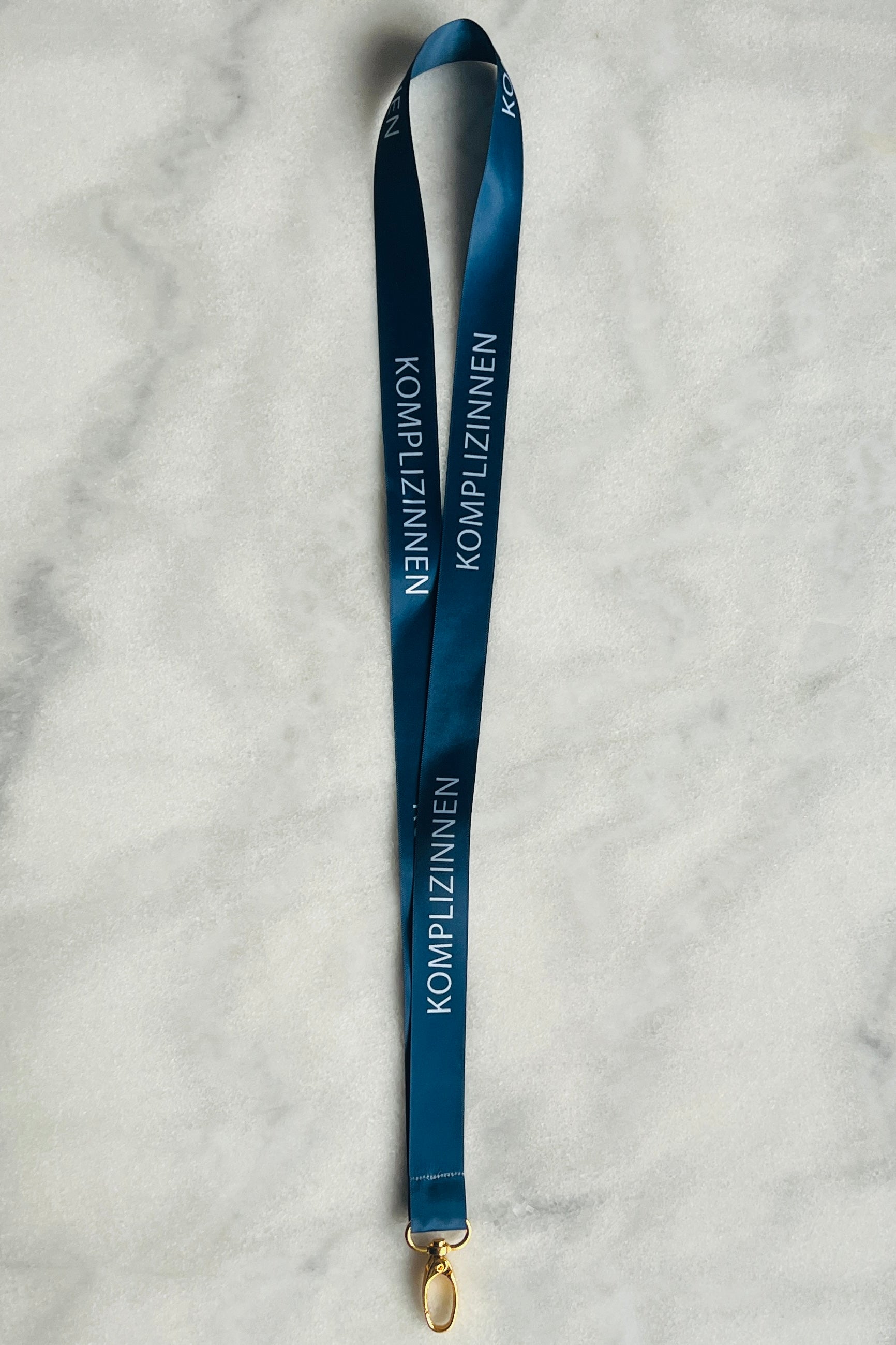 Lanyard dark denim-blue/ white