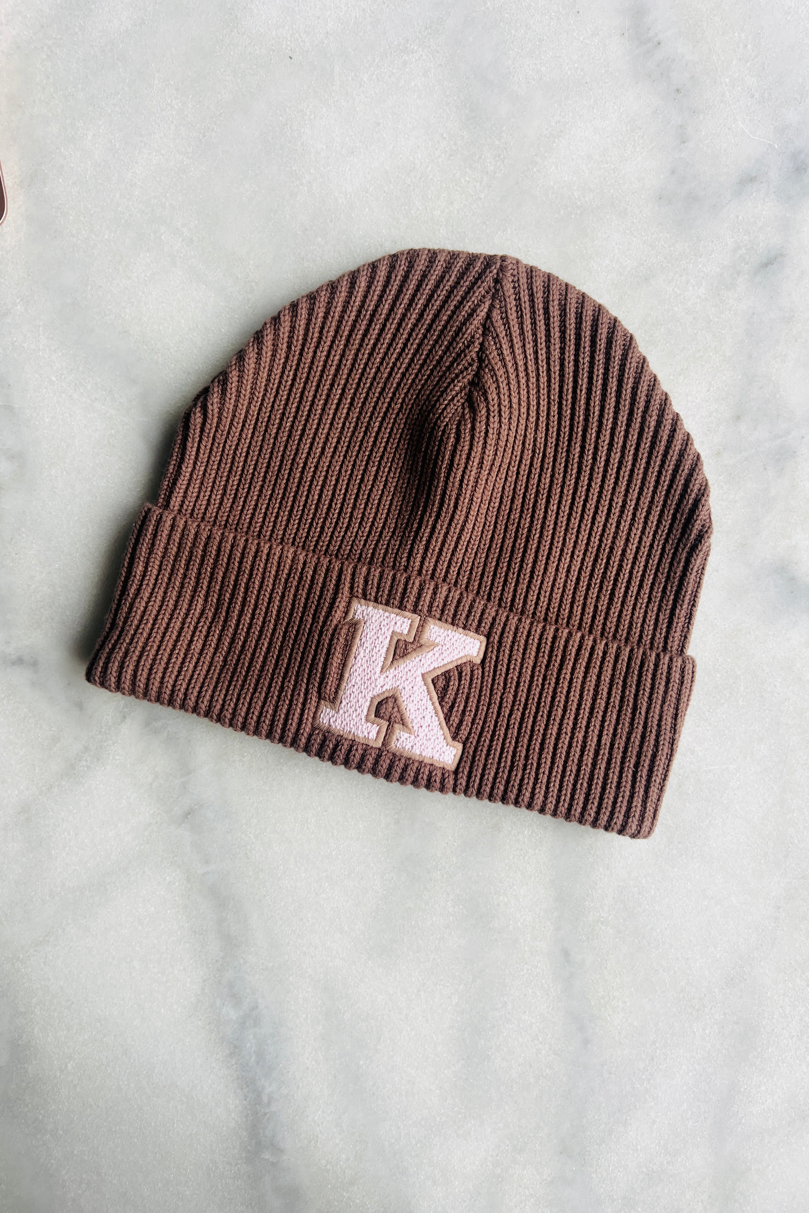 BEANIE brown/ rosé