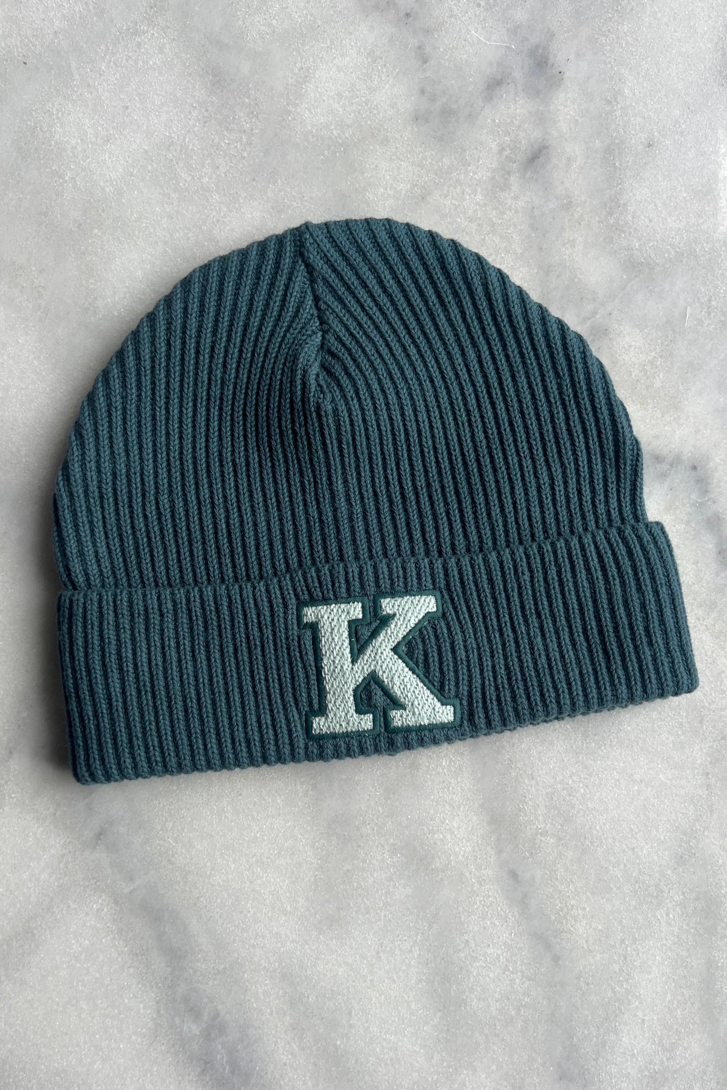 BEANIE petrol/ salbei