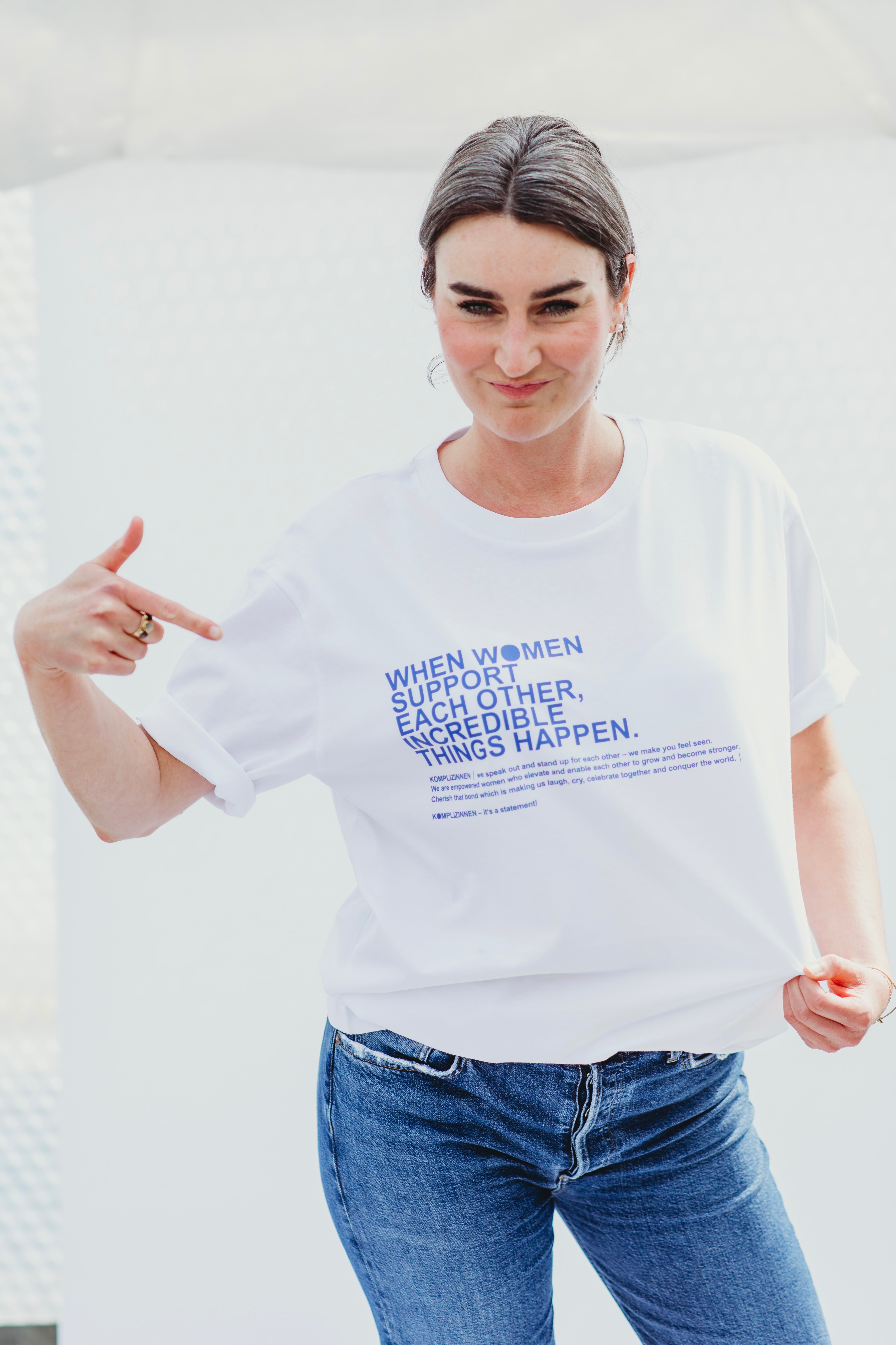 Shirt WOMEN white/ blue