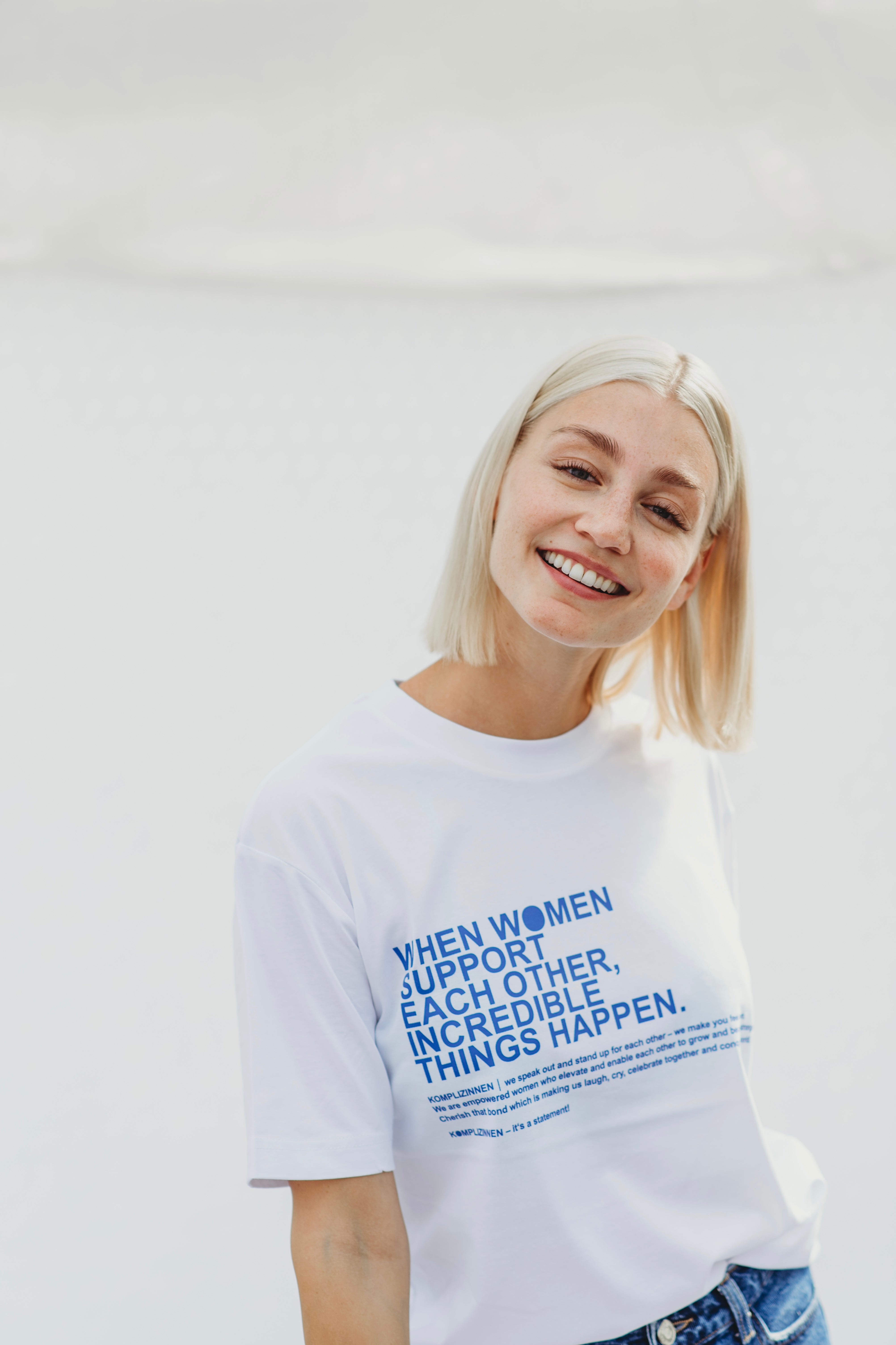 Shirt WOMEN white/ blue