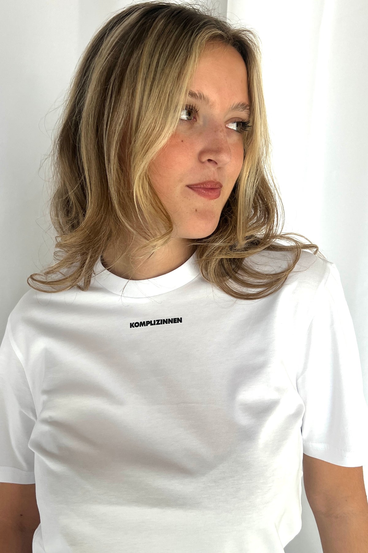 Shirt KOMPLIZINNEN Basic white/ black