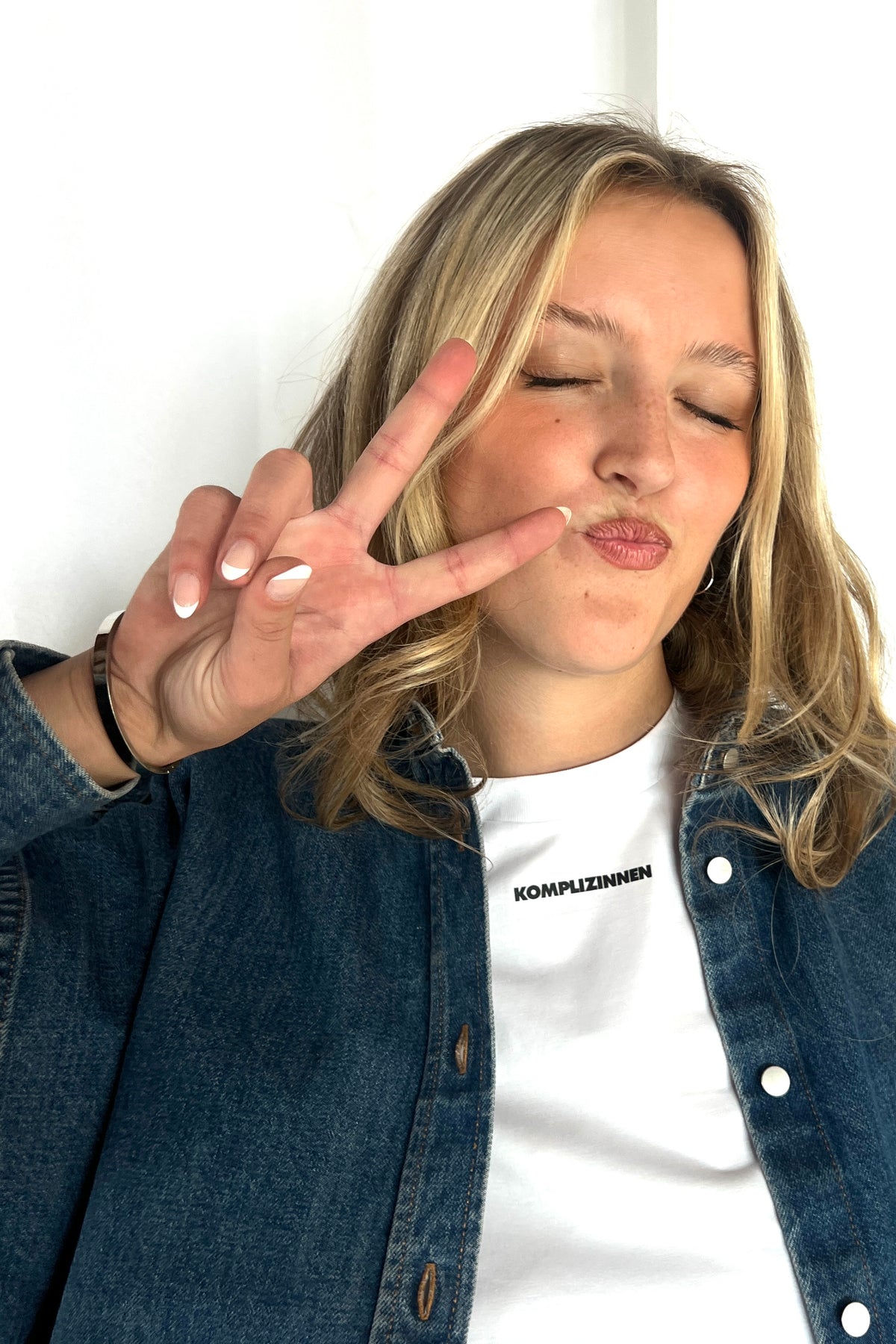 Shirt KOMPLIZINNEN Basic white/ black