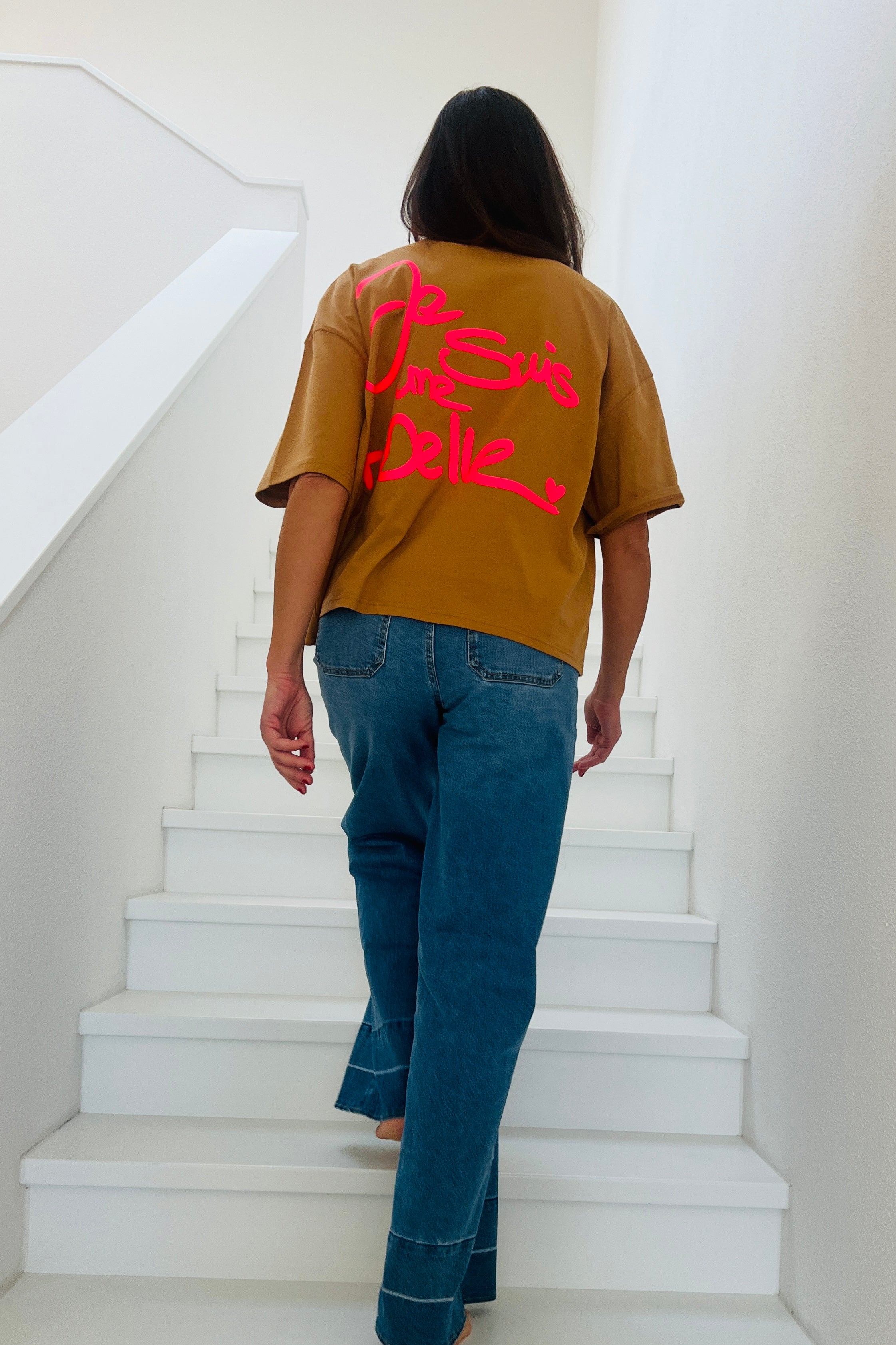 Shirt UNE REBELLE ocker/ neon pink NEUER SCHNITT