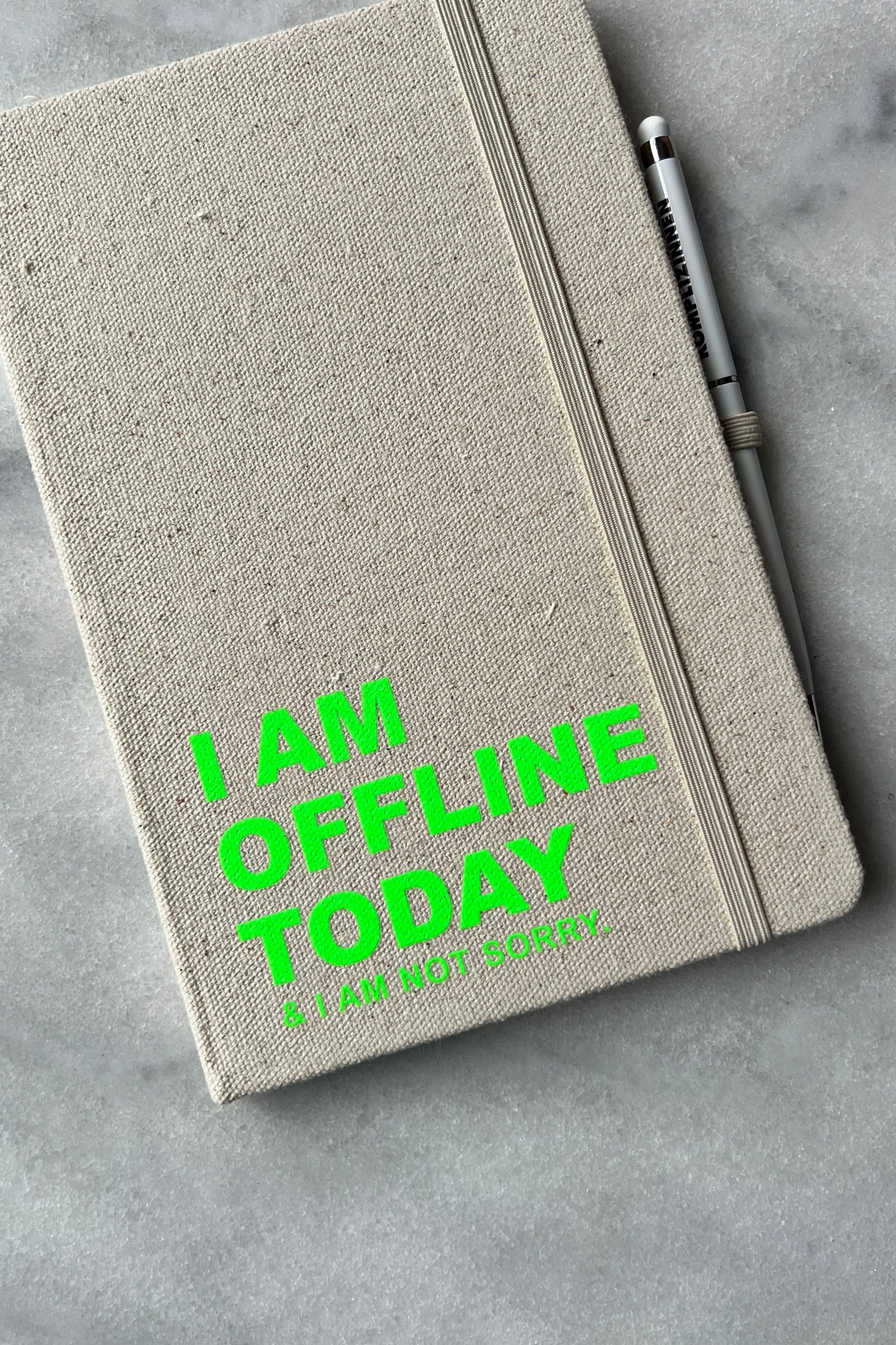 OFFLINE Notebook beige/ neon green