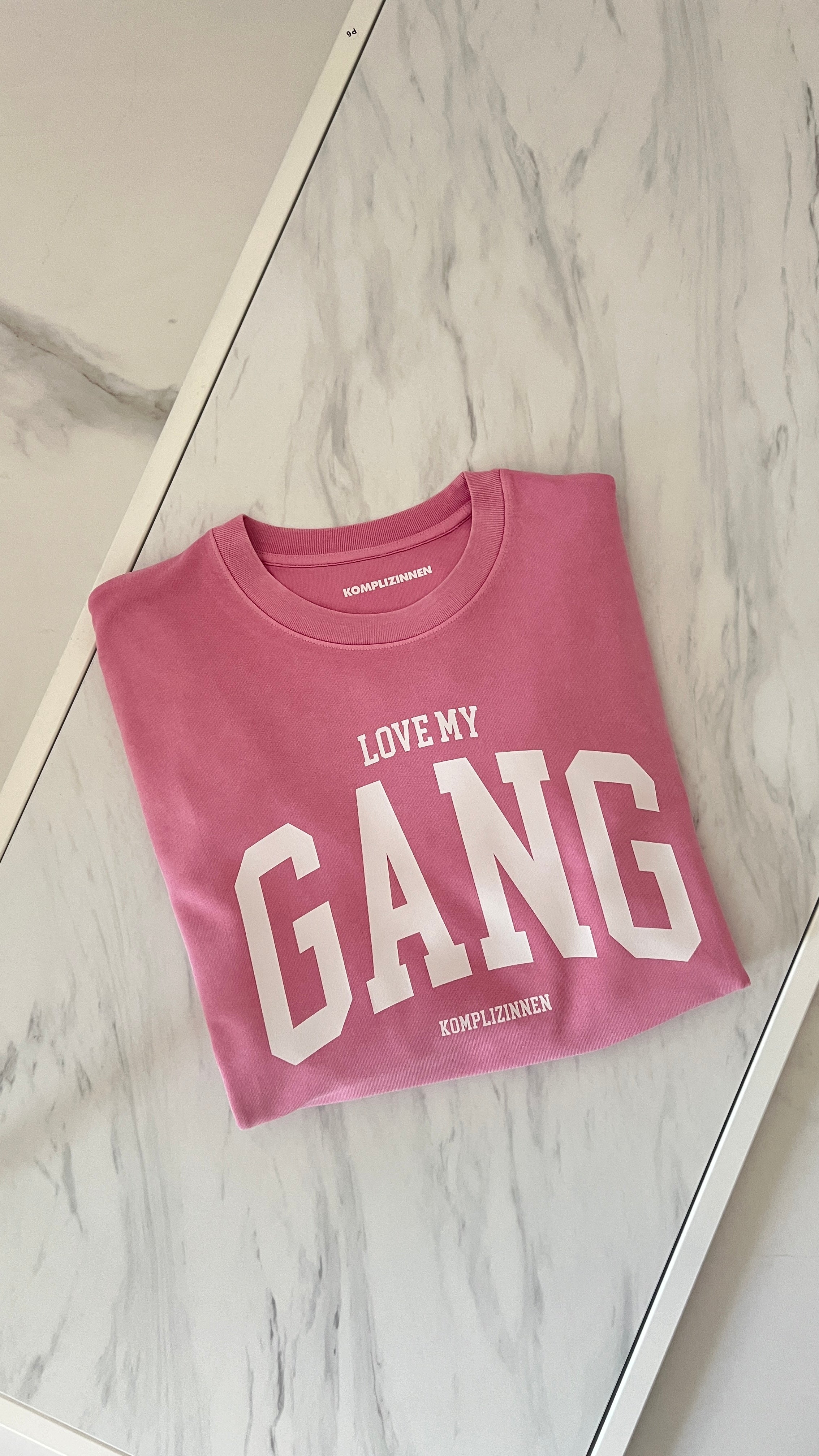 LOVE MY GANG SWEATER pink/ weiß