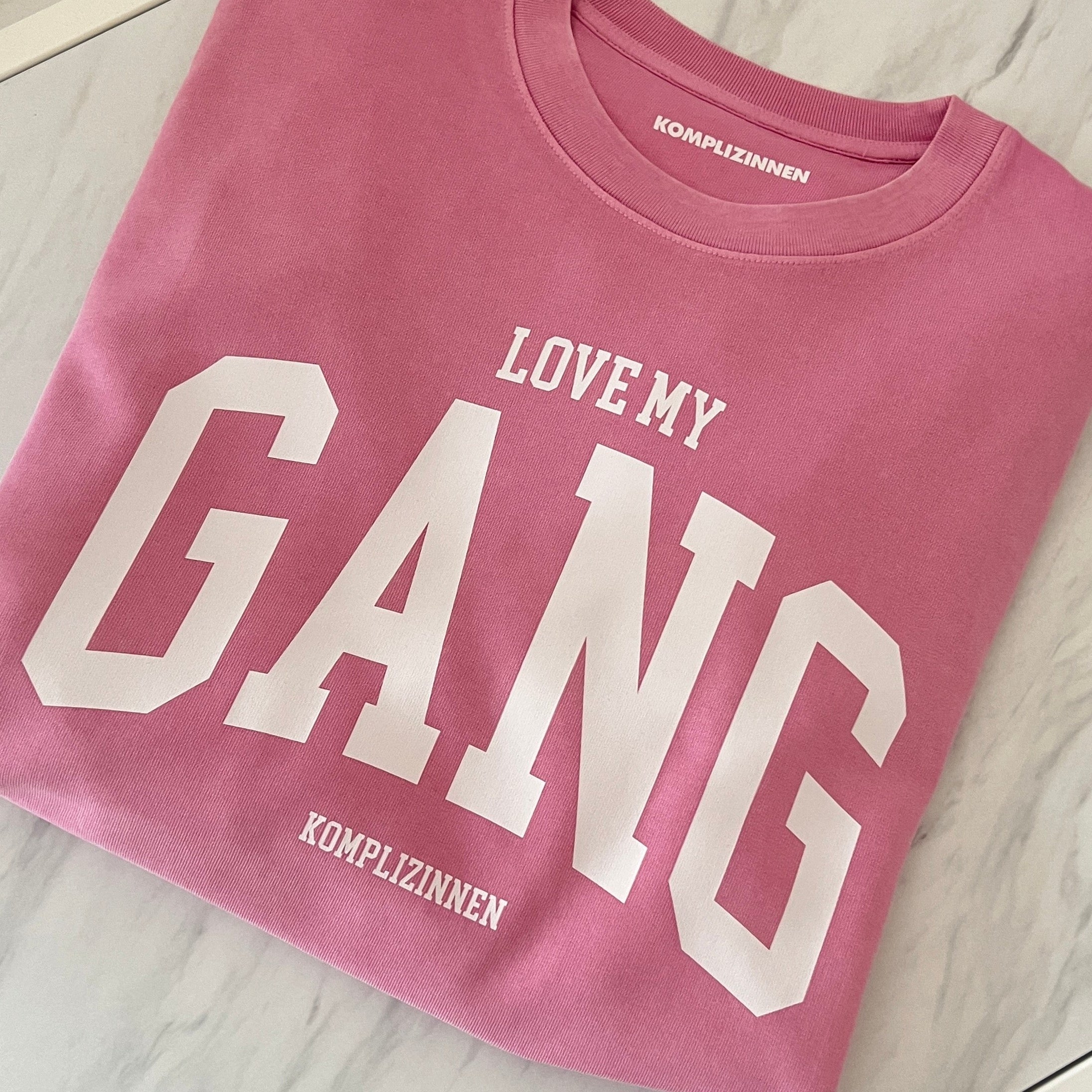 LOVE MY GANG SWEATER pink/ weiß