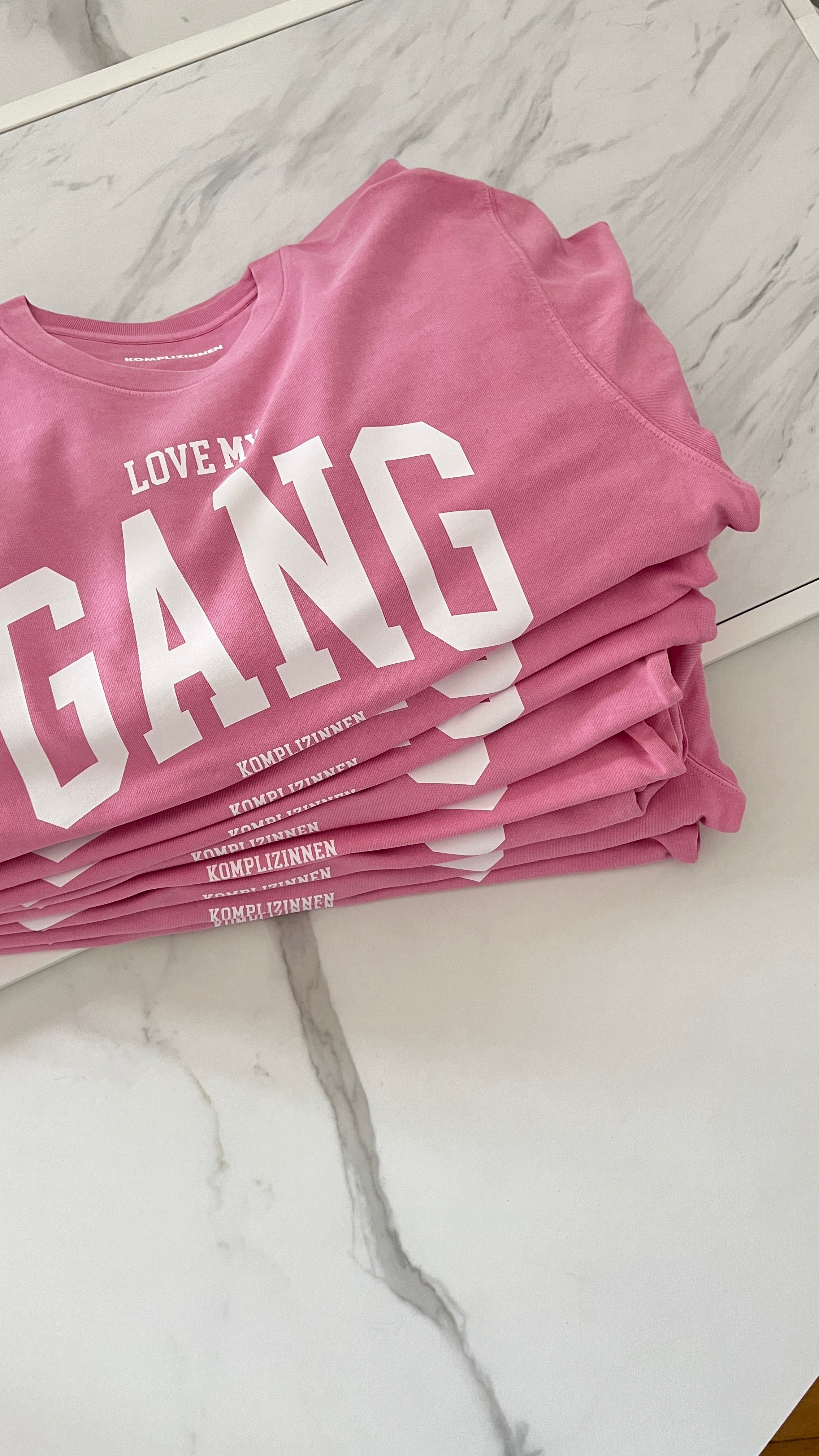 LOVE MY GANG SWEATER pink/ weiß