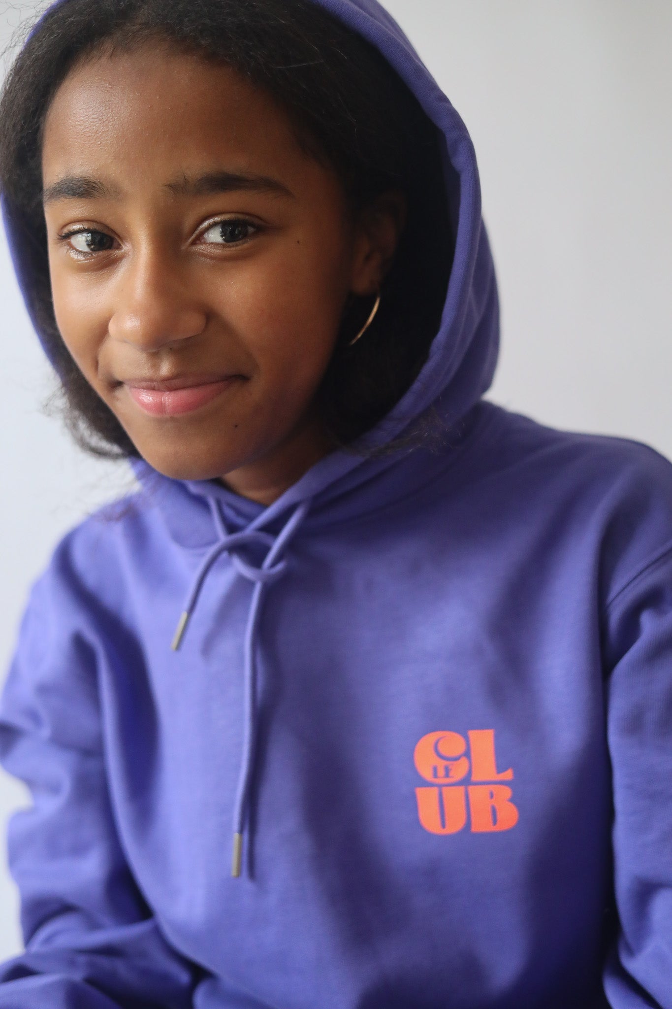 Le Club Hoodie purble/ neon orange