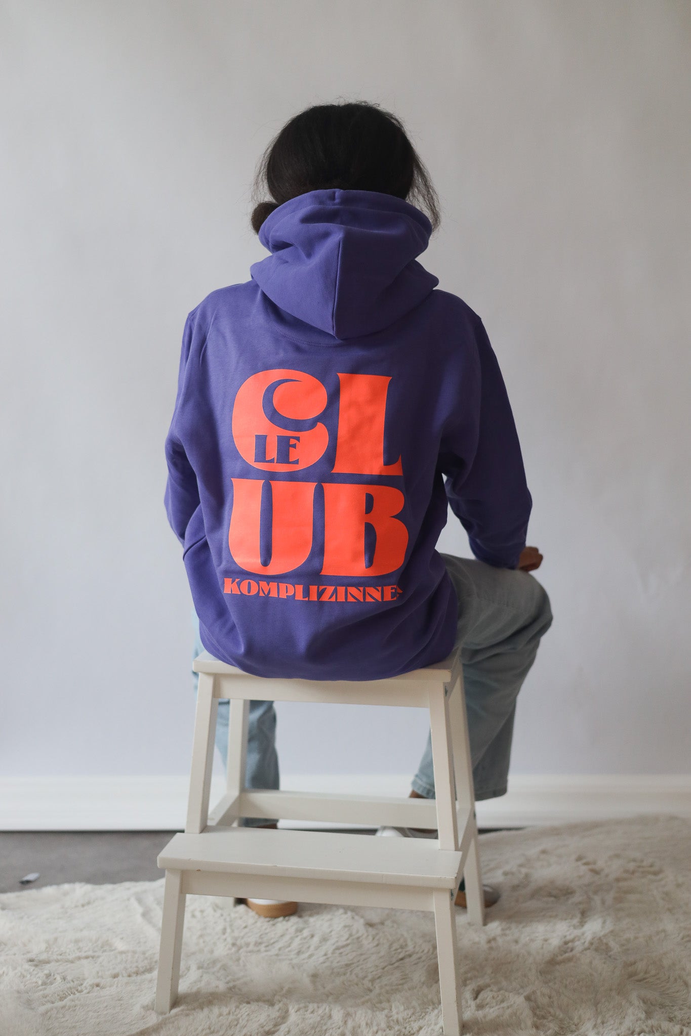 Le Club Hoodie purble/ neon orange