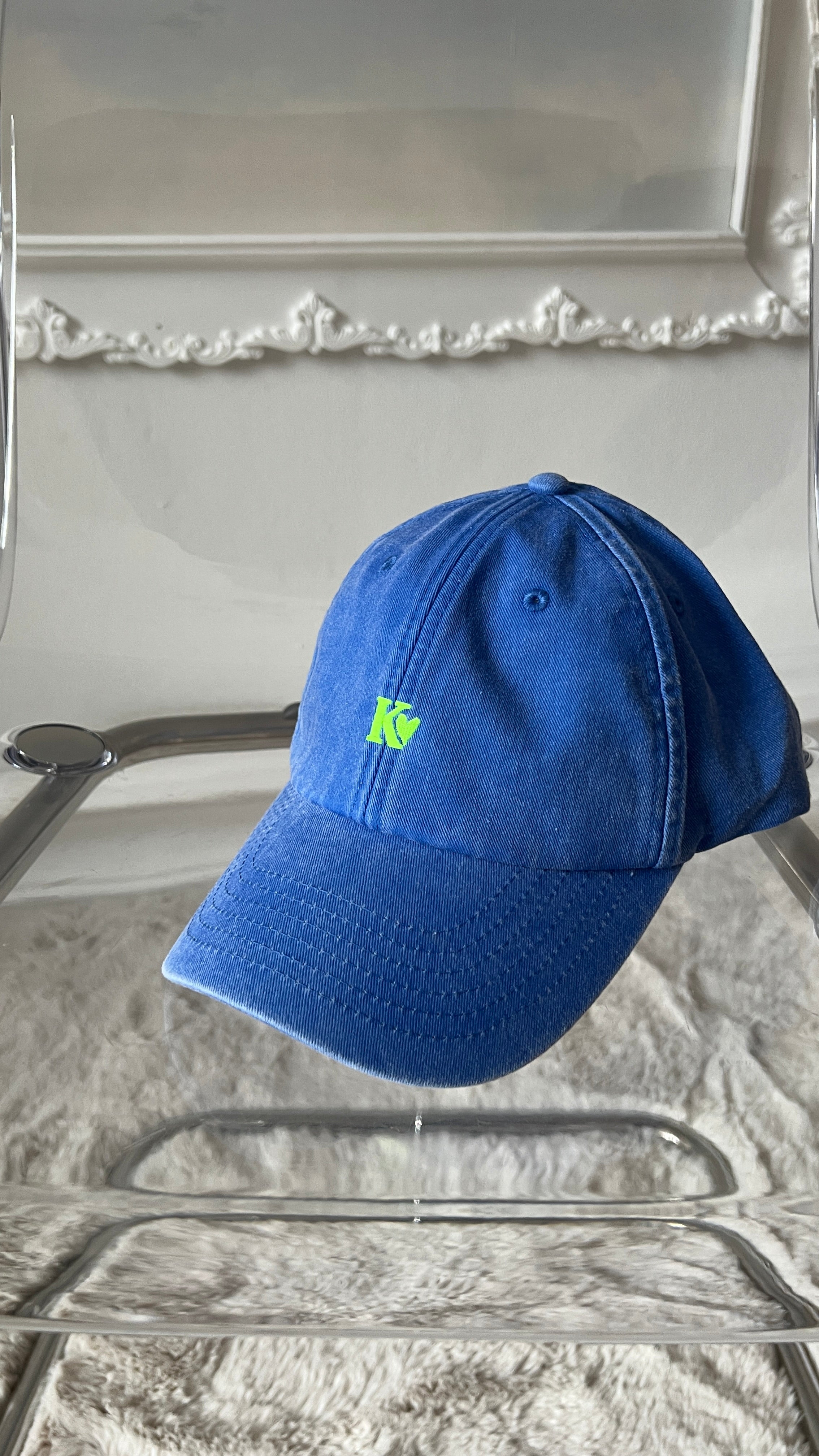 CAP K Love vintage blue/ neon green