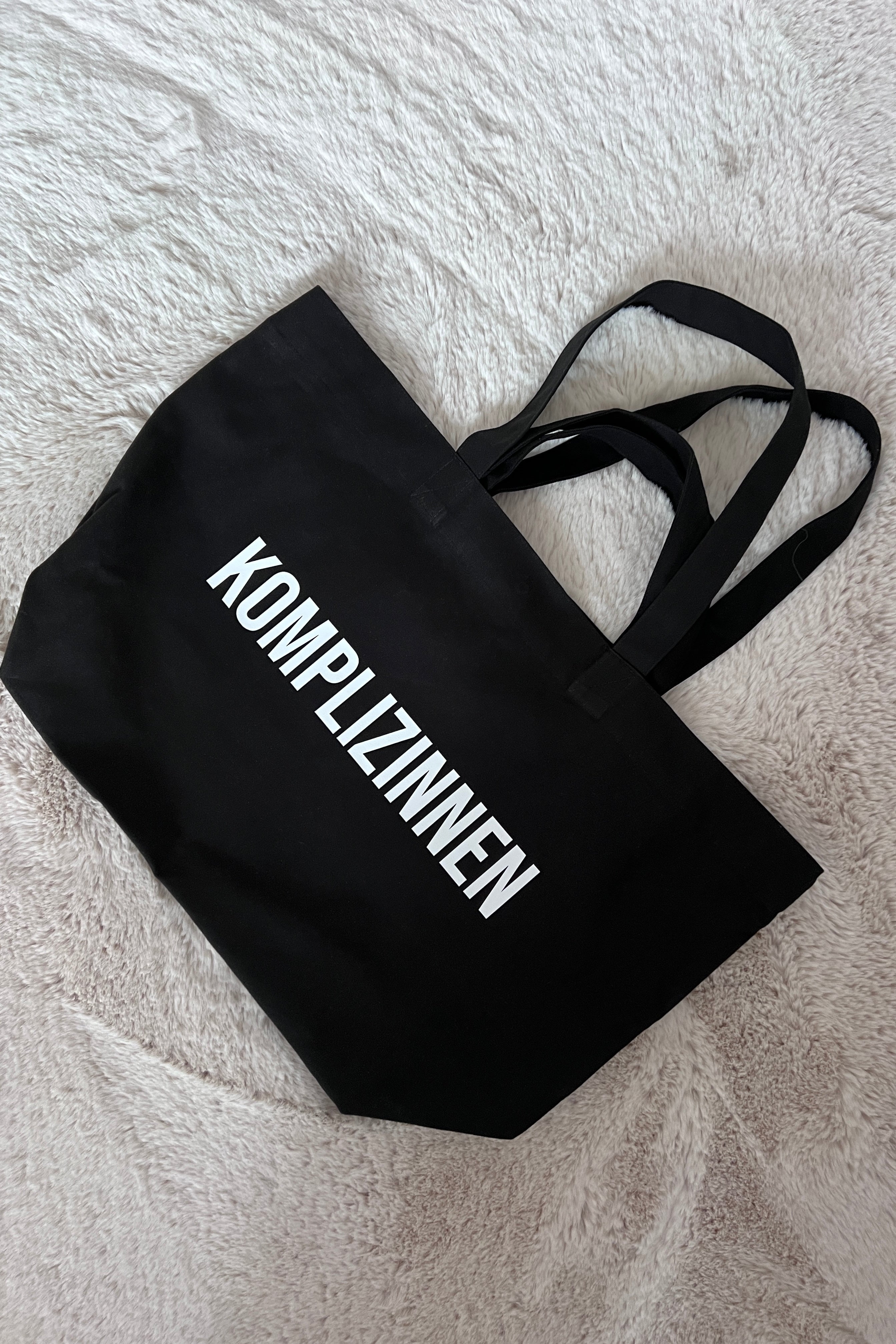 Shopper KOMPLIZINNEN black/ white