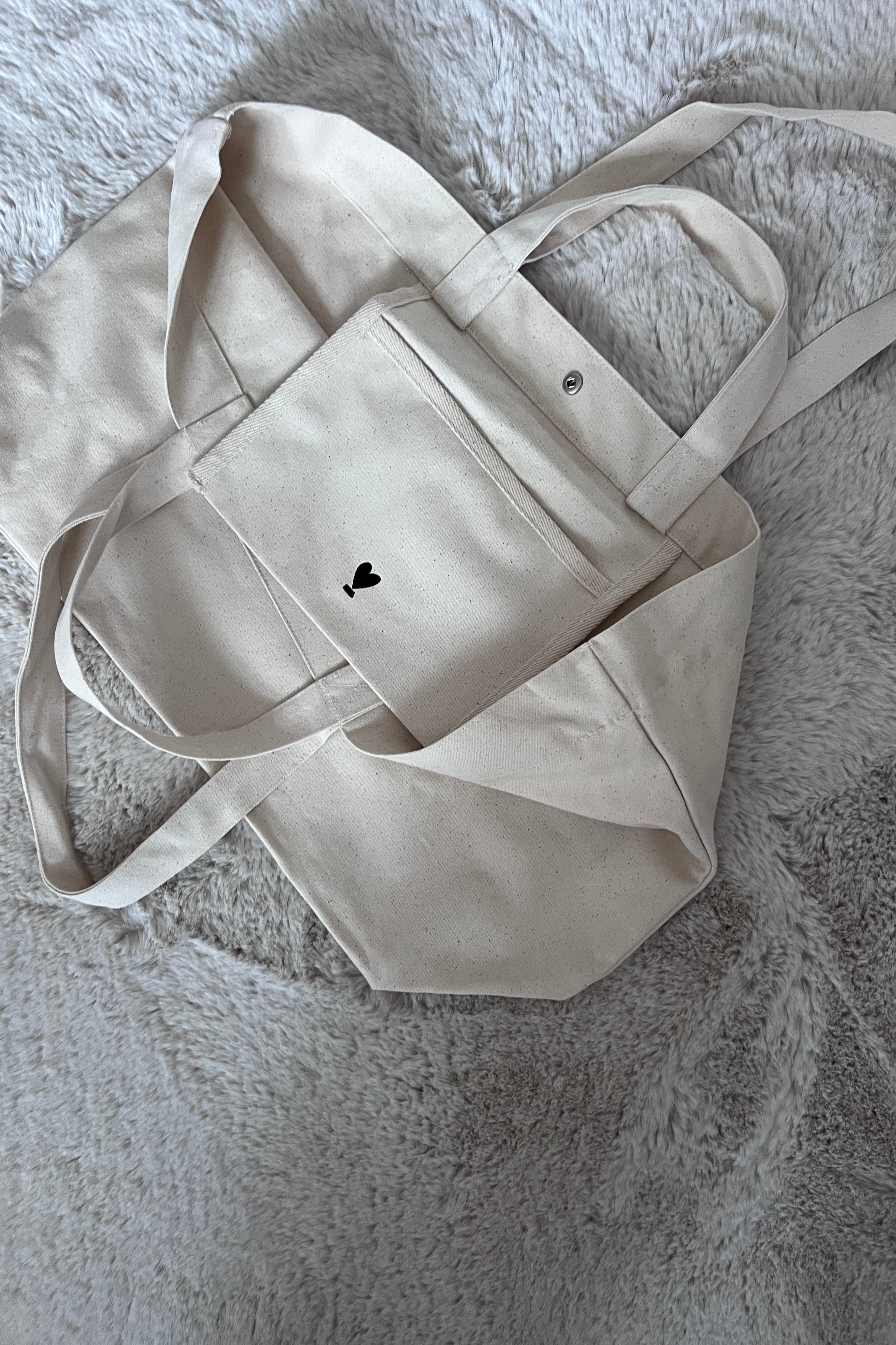 Shopper KOMPLIZINNEN beige/ black