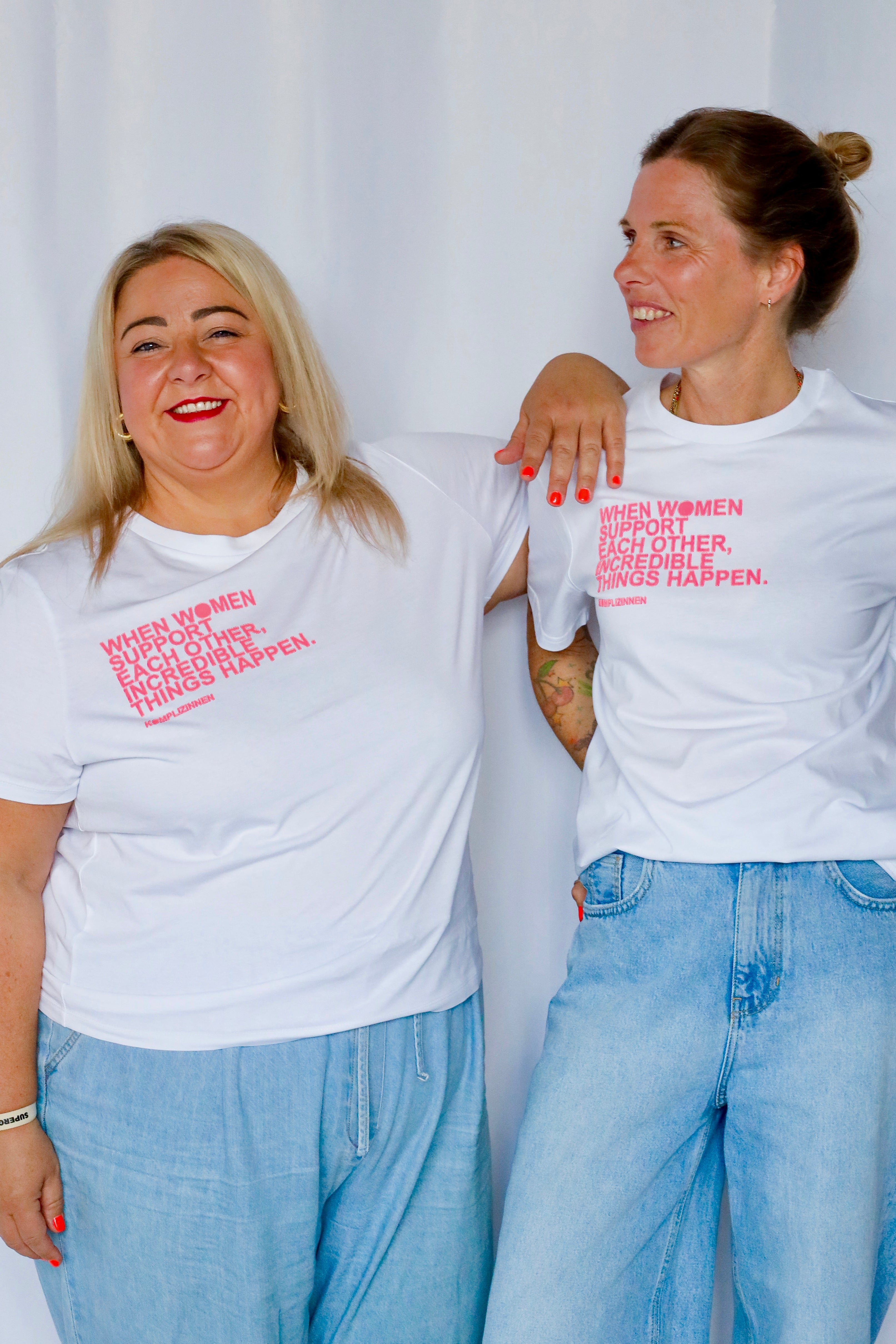 Shirt WOMEN white/ neon pink